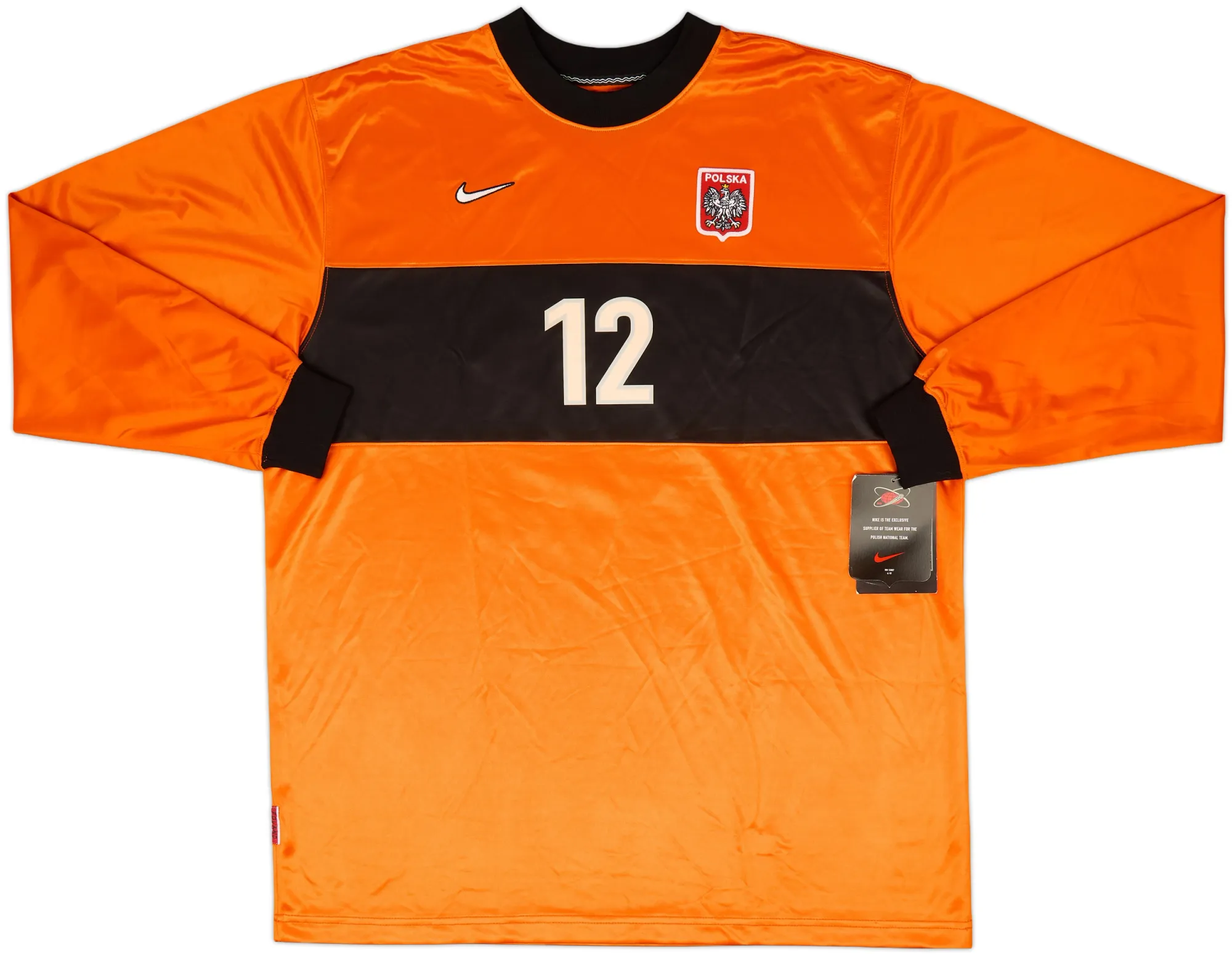 Nike Poland Mens LS Goalkeeper Player Issue Home Shirt 1998