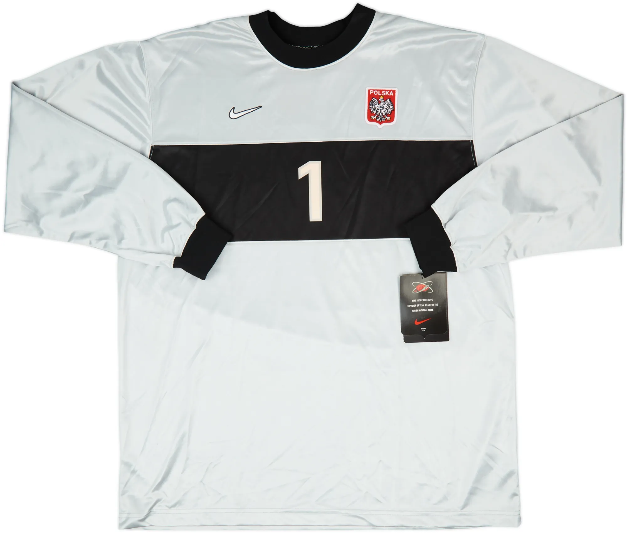 Nike Poland Mens LS Goalkeeper Player Issue Home Shirt 1998