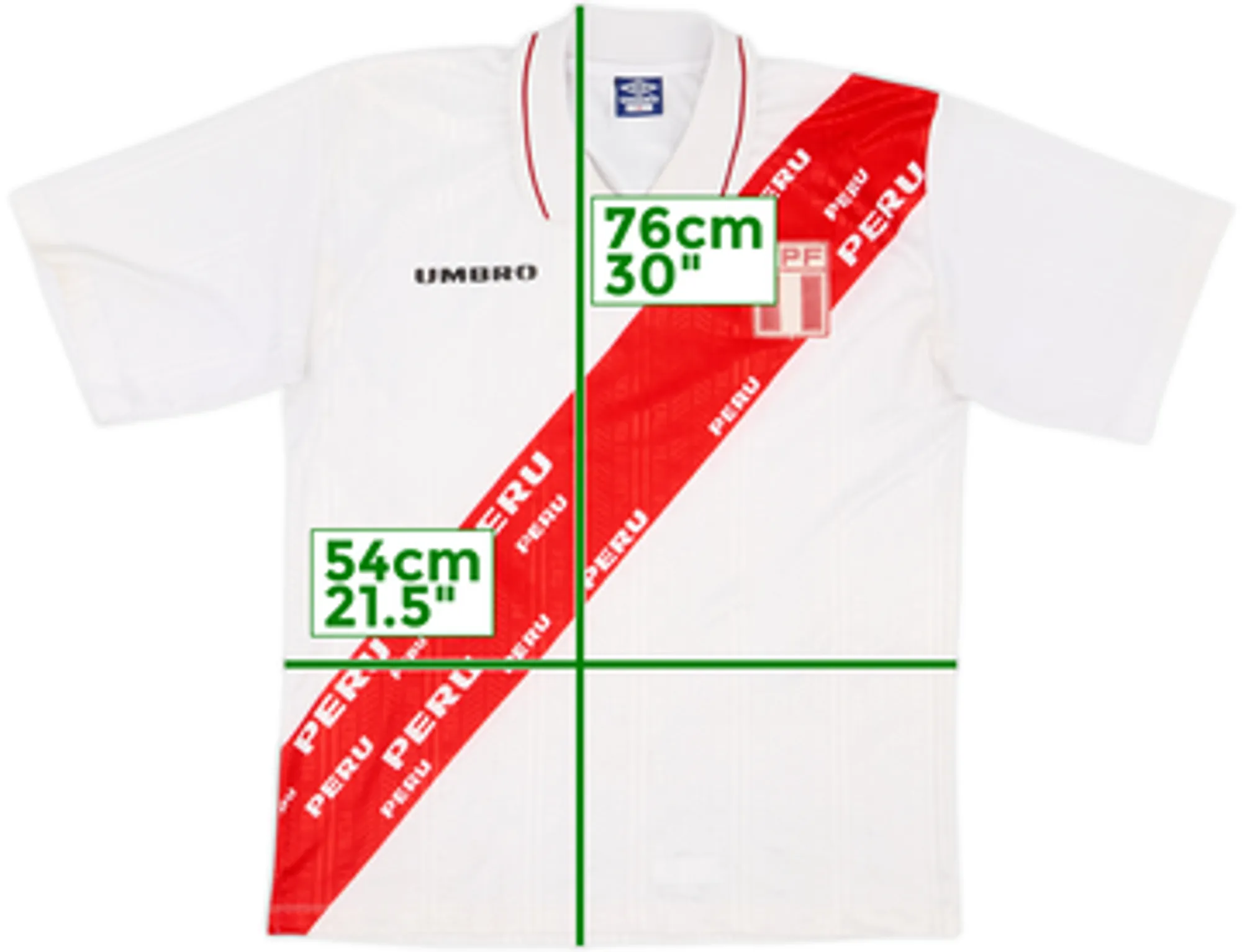 Umbro Peru Mens SS Home Shirt 1996