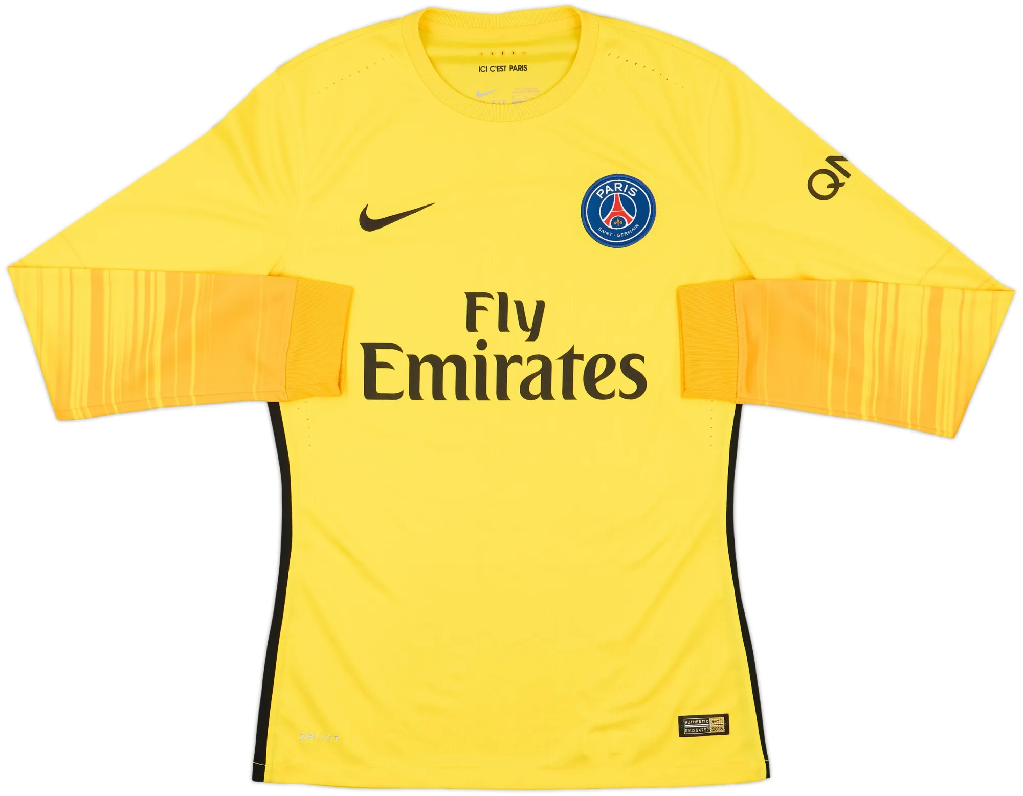 Nike Paris Saint Germain Mens LS Goalkeeper Player Issue Home Shirt 2015/16