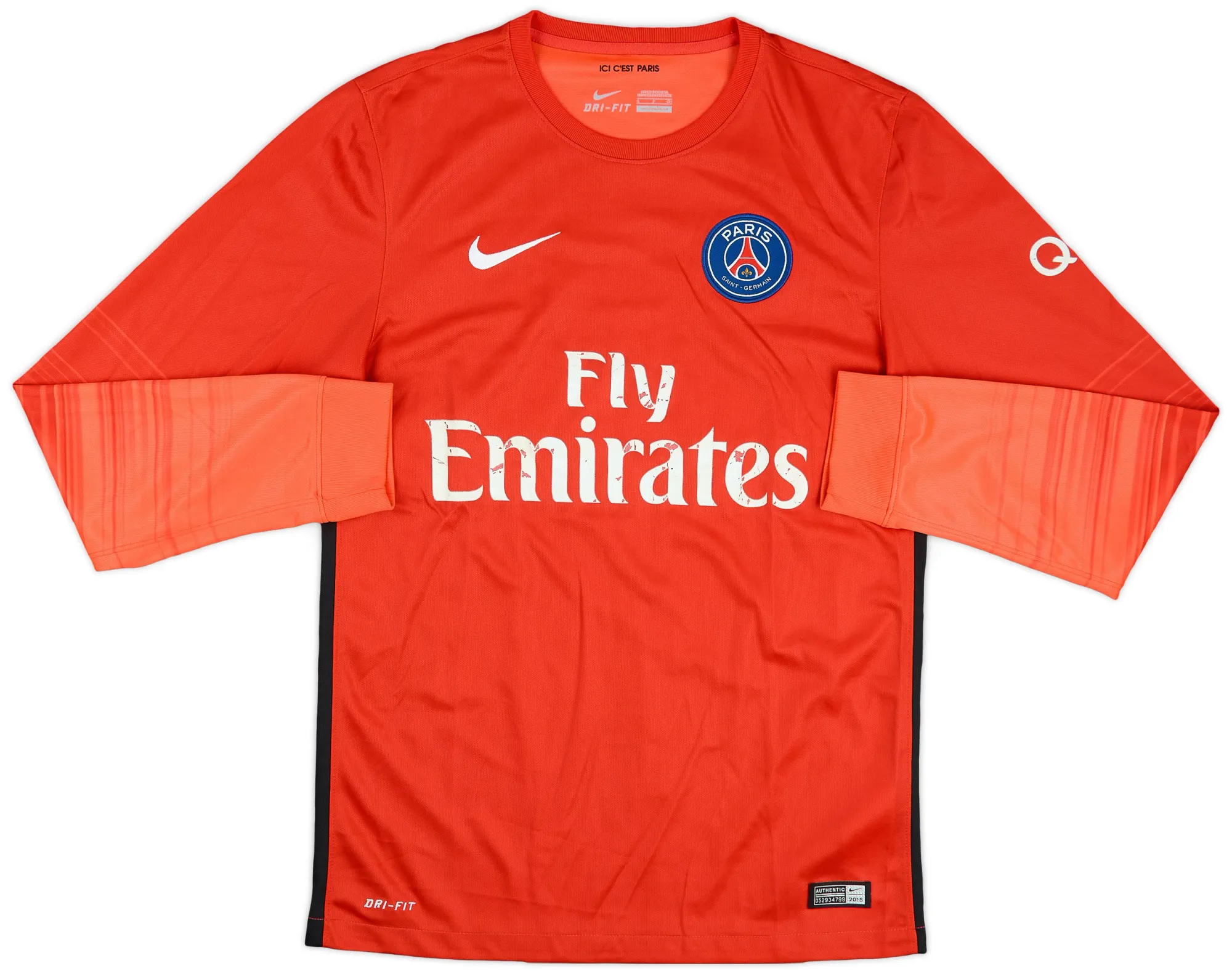 Nike Paris Saint Germain Mens LS Goalkeeper Home Shirt 2015/16