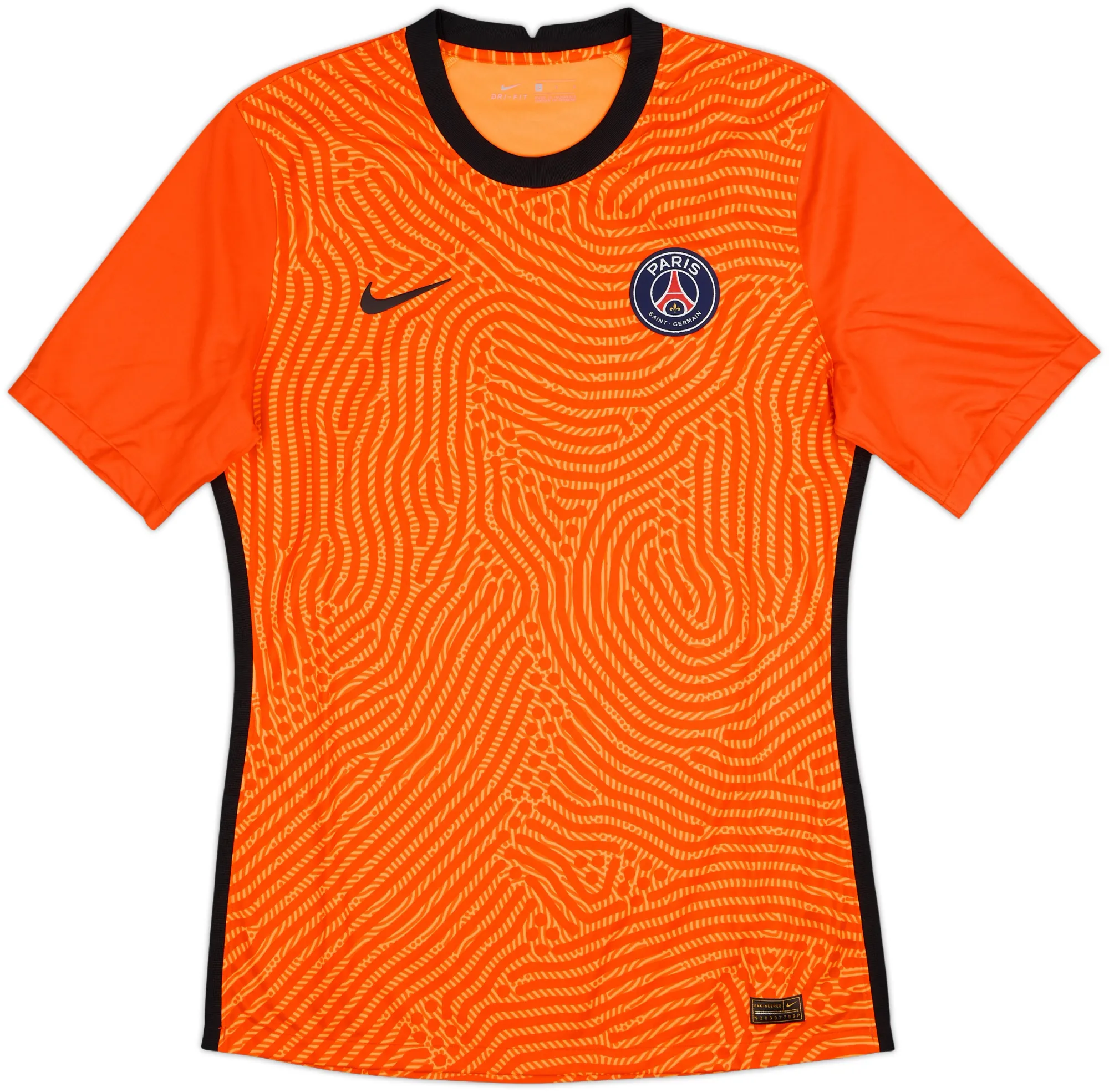 Nike Paris Saint Germain Mens SS Goalkeeper Player Issue Home Shirt 2020/21