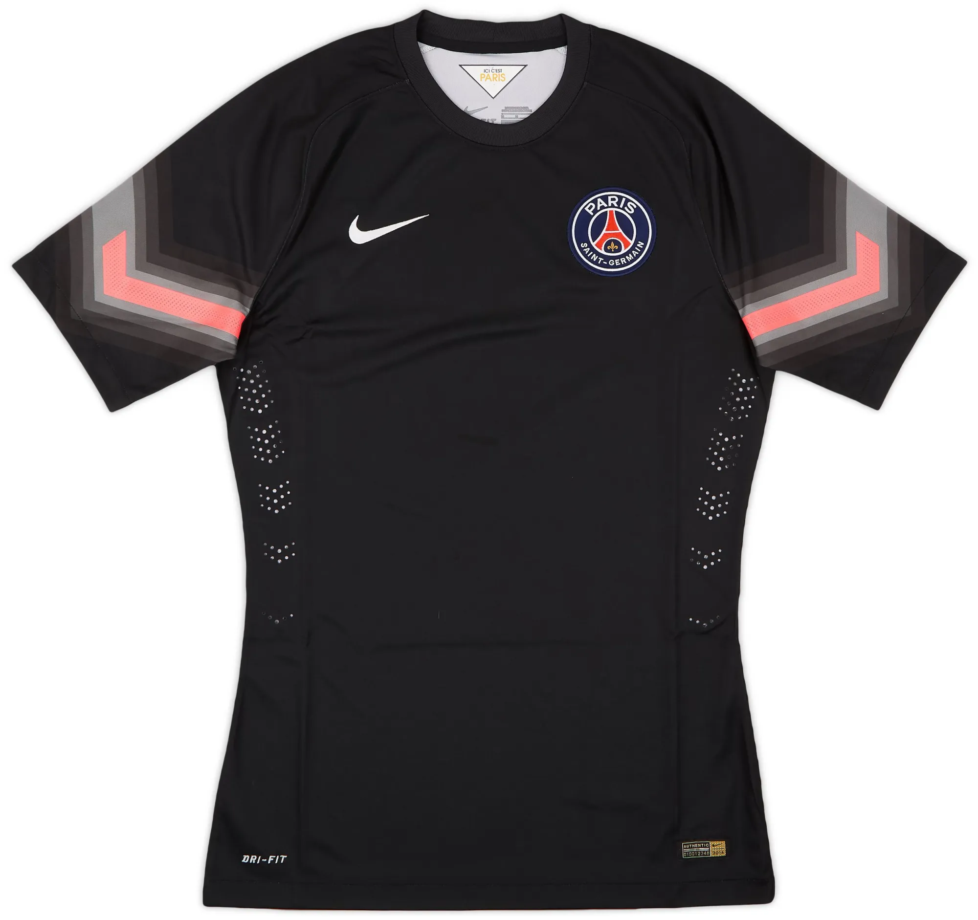 Nike Paris Saint Germain Mens SS Goalkeeper Player Issue Home Shirt 2014/15