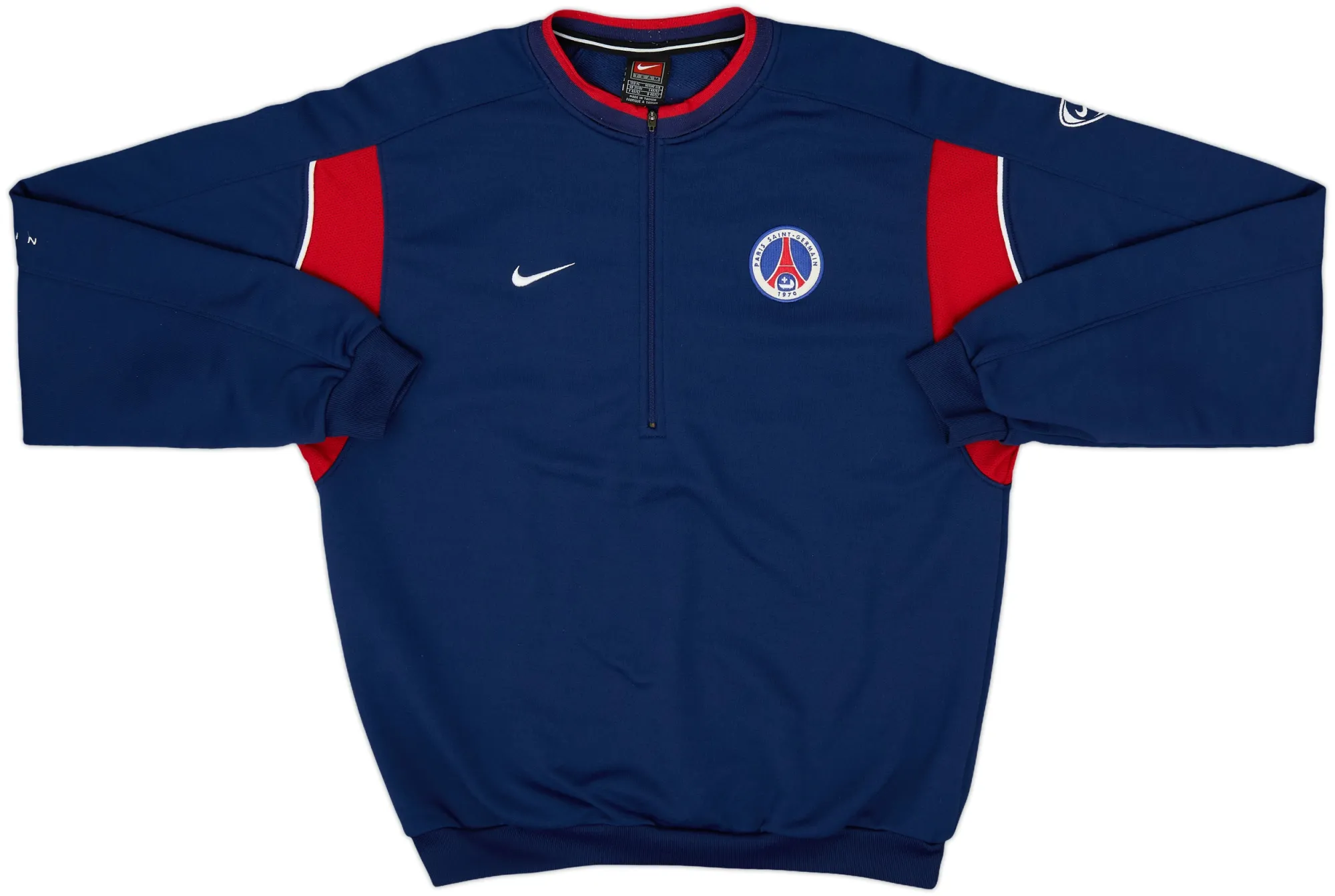 2001-02 Paris Saint-Germain Nike 1/2 Zip Drill Top - 9/10 - (M)