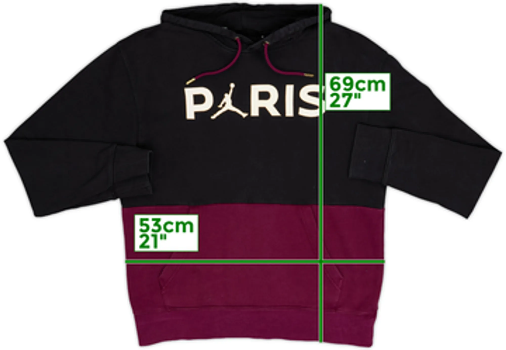 2020-21 Paris Saint-Germain Jordan Hooded Sweat Top - 8/10 - (L)