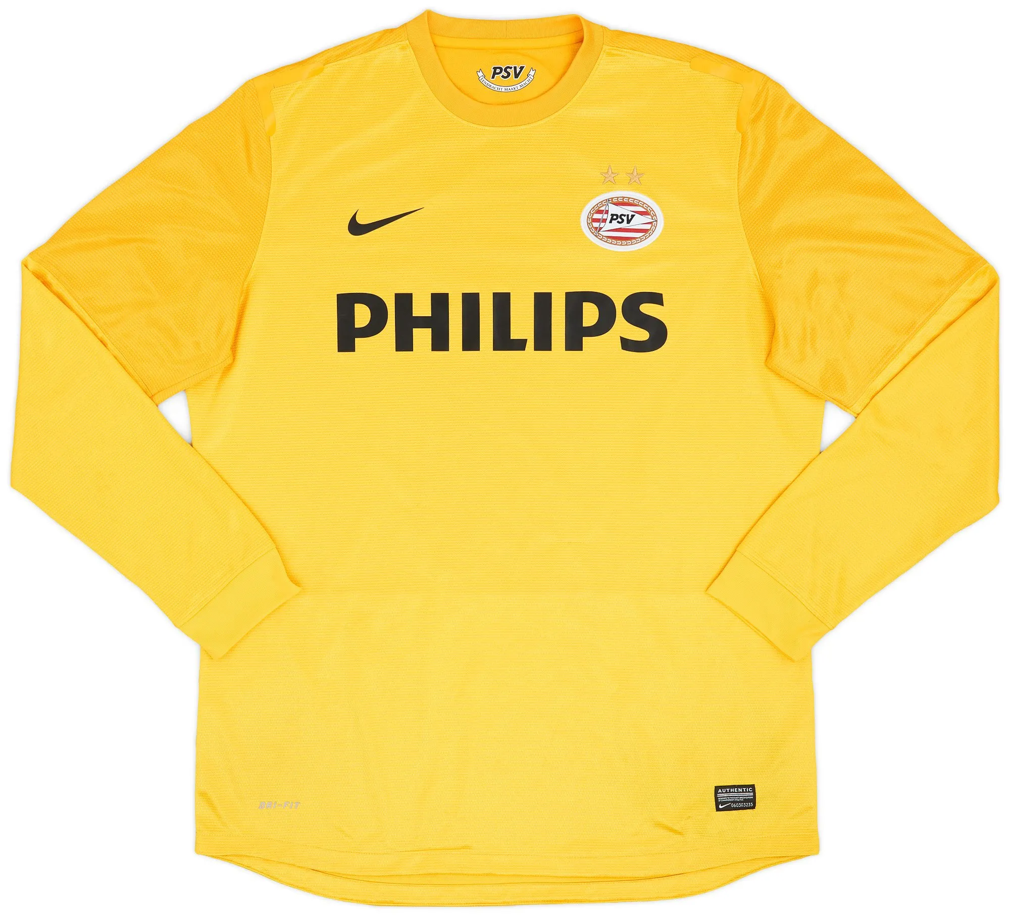 Nike PSV Eindhoven Mens LS Goalkeeper Player Issue Home Shirt 2012/13