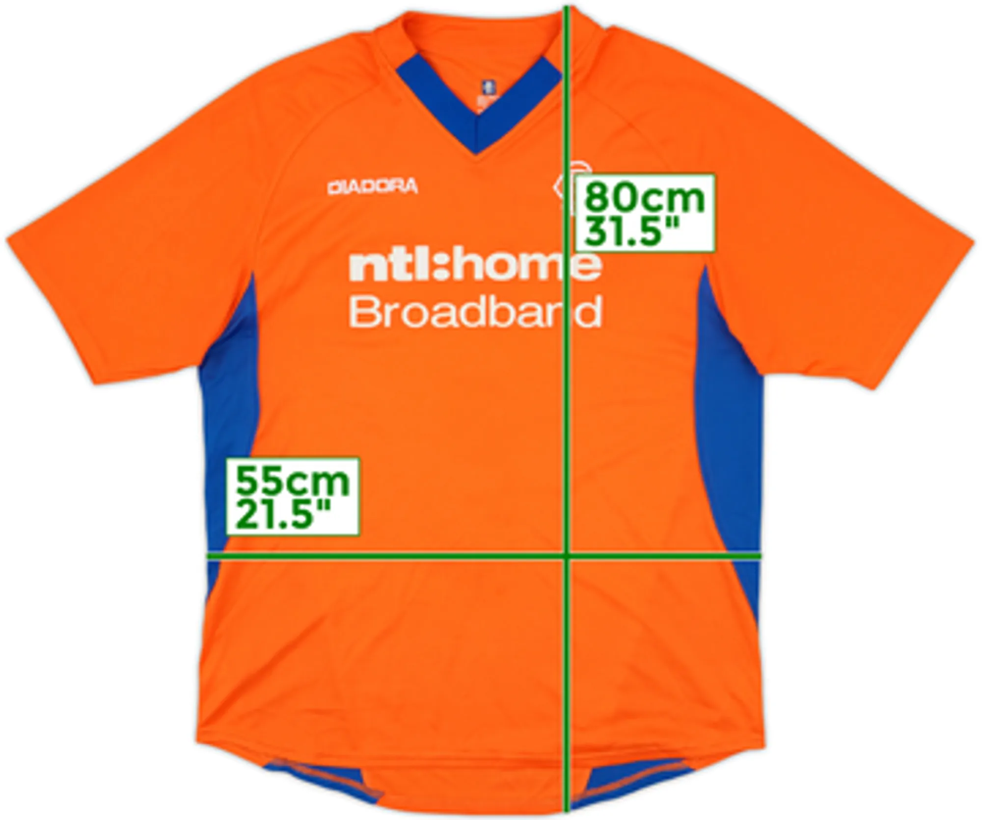 Diadora Rangers Mens SS Away Shirt 2002/03