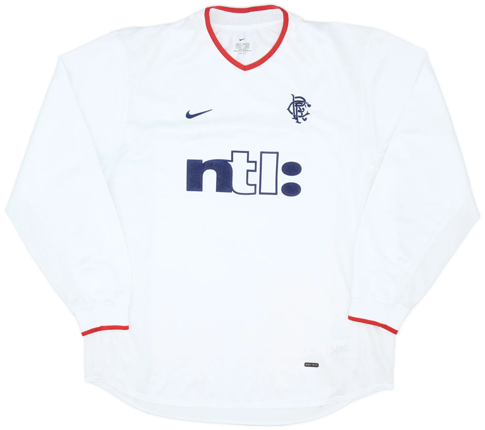 Nike Rangers Mens LS Away Shirt 2001/02