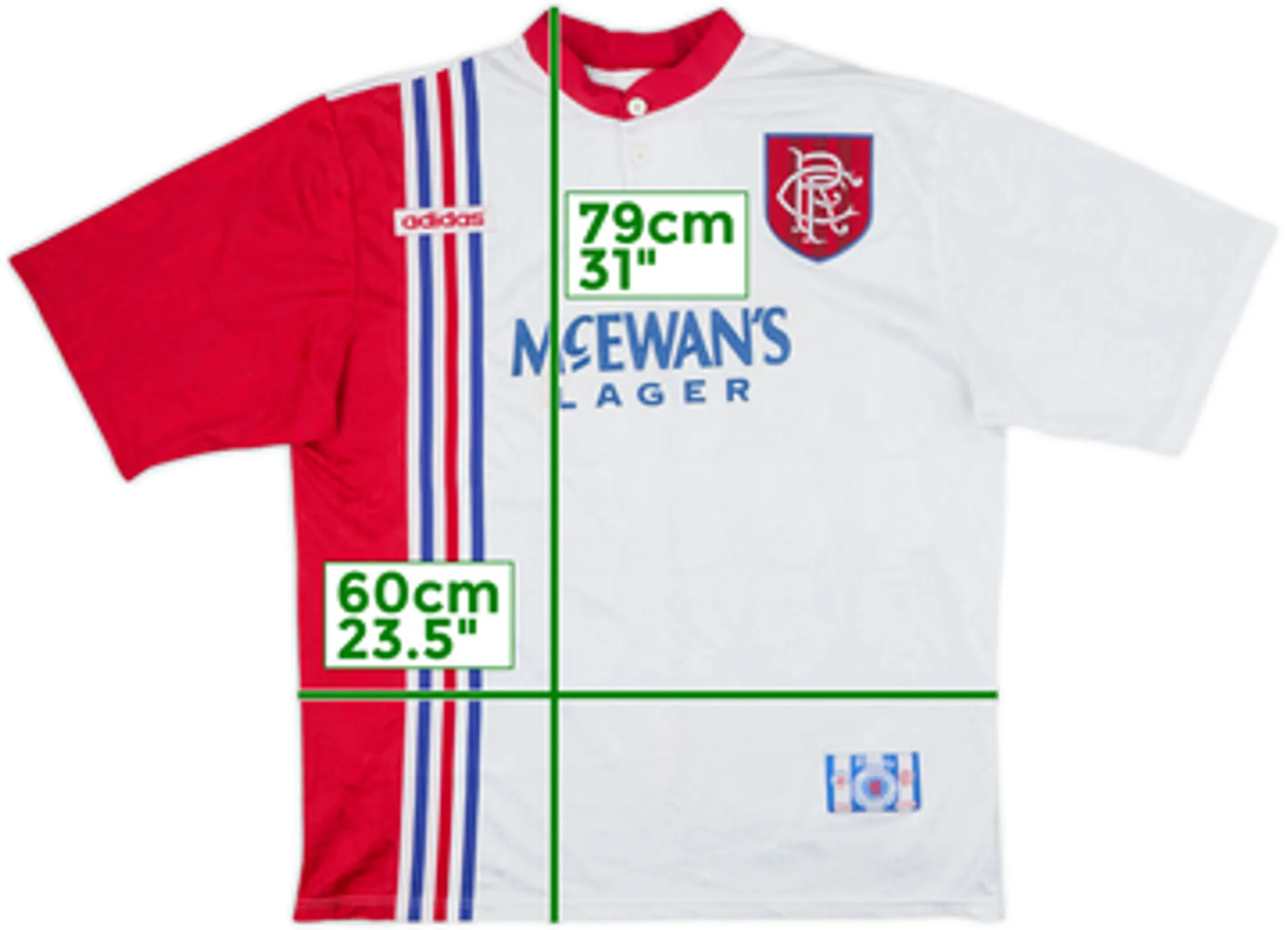 adidas Rangers Mens SS Away Shirt 1996/97