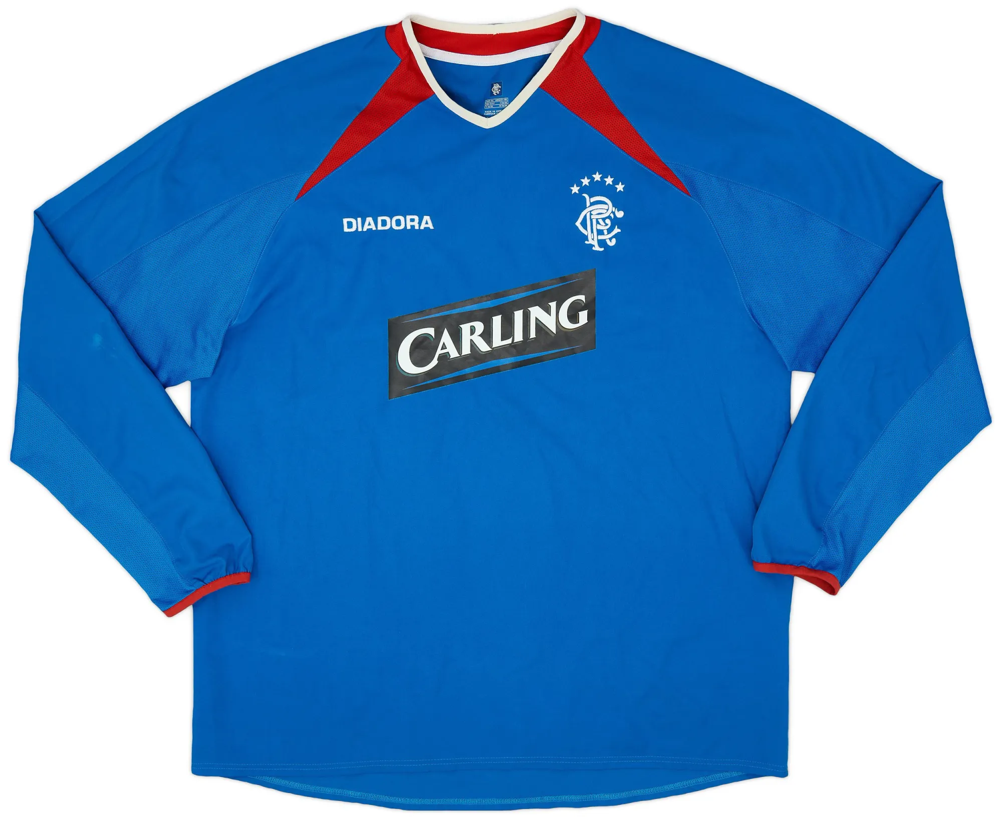 Diadora Rangers Mens LS Home Shirt 2003/04