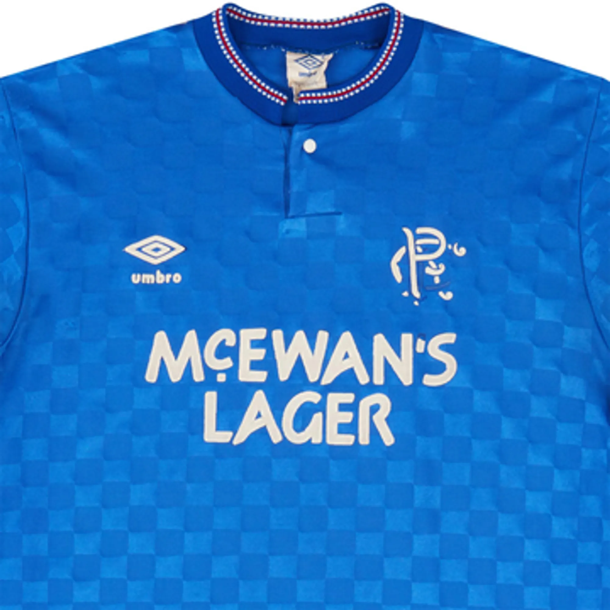 Umbro Rangers Mens SS Home Shirt 1987/88