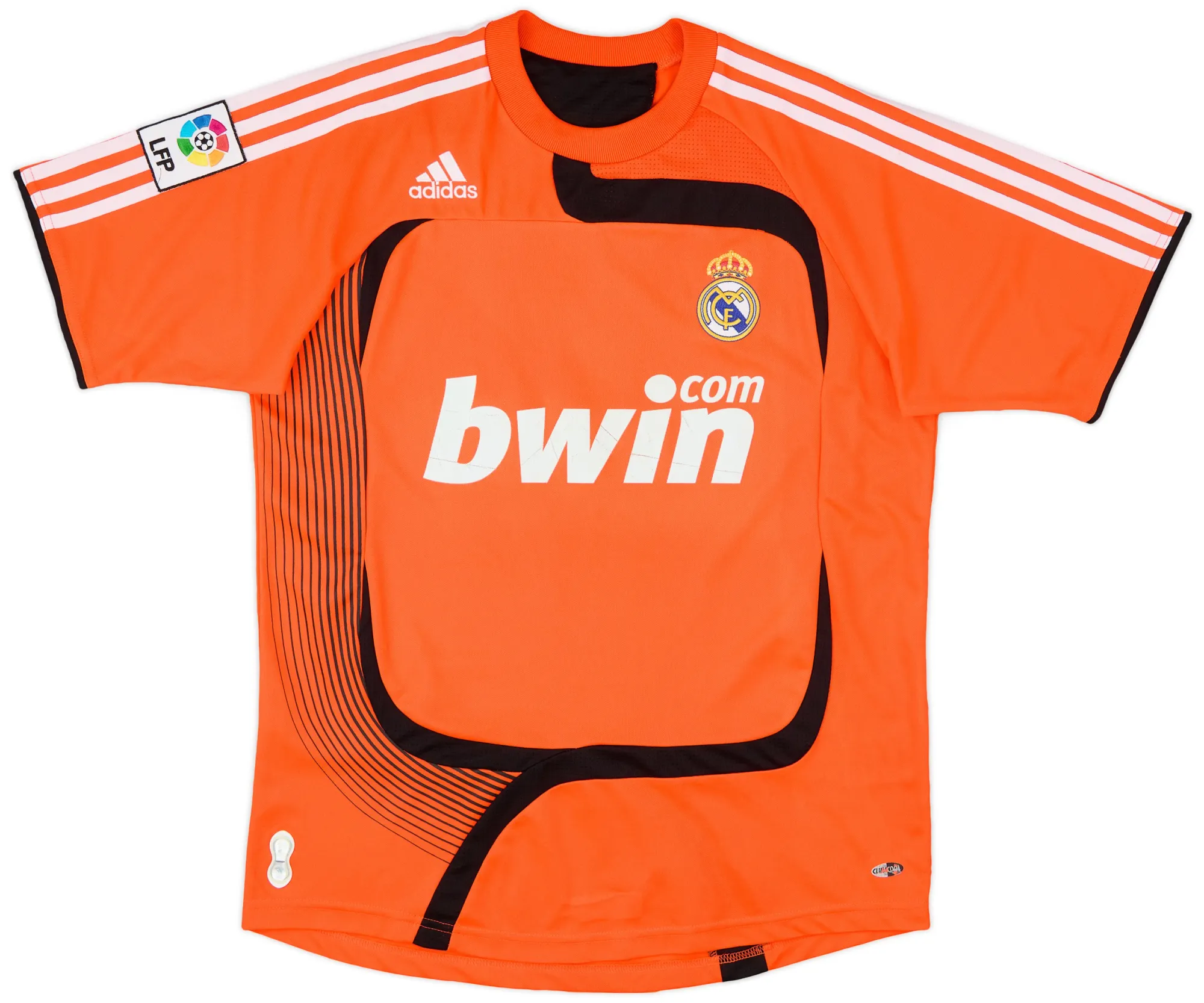 adidas Real Madrid Mens SS Goalkeeper Home Shirt 2007/08