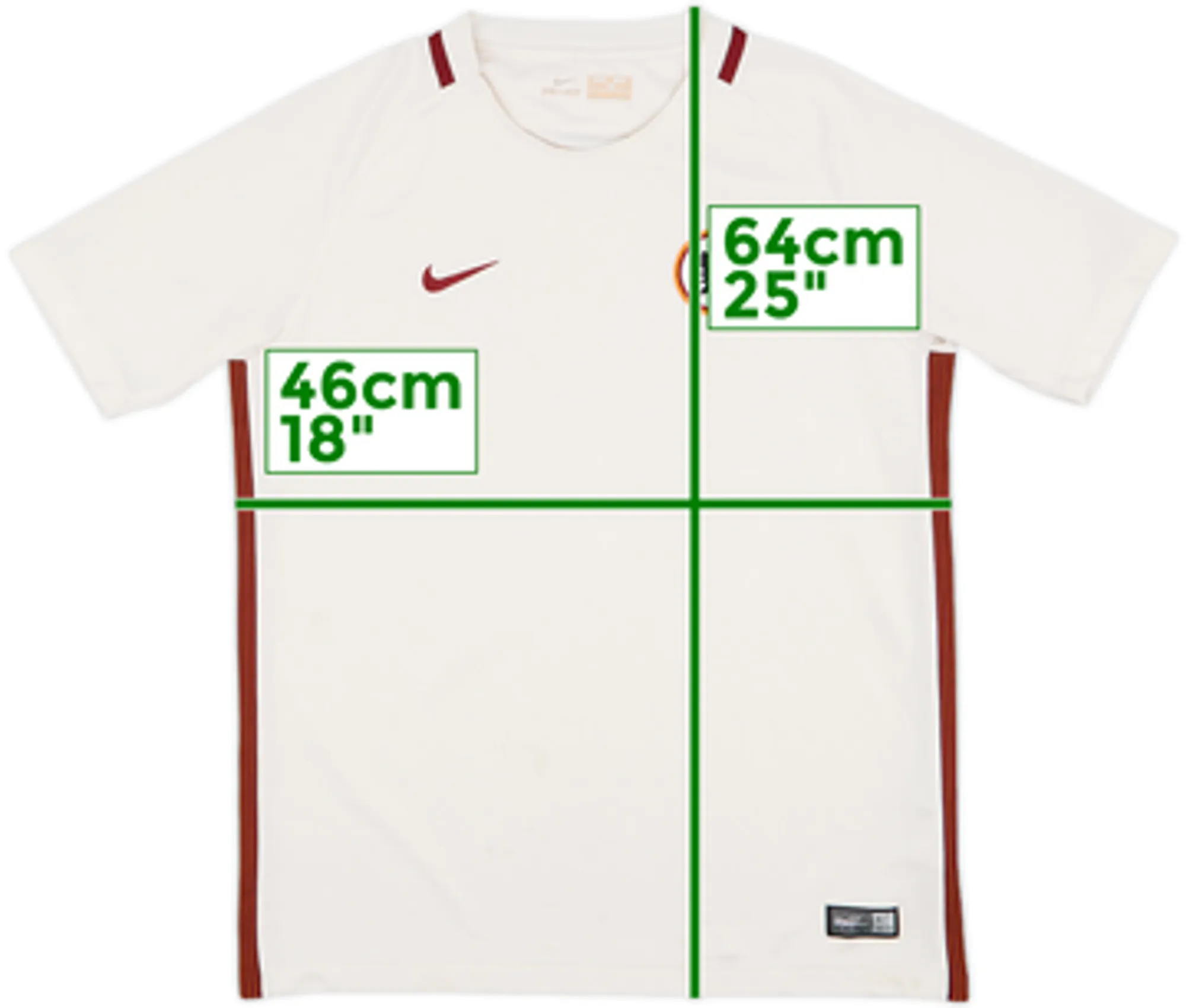 Nike Roma Boys SS Away Shirt 2016/17