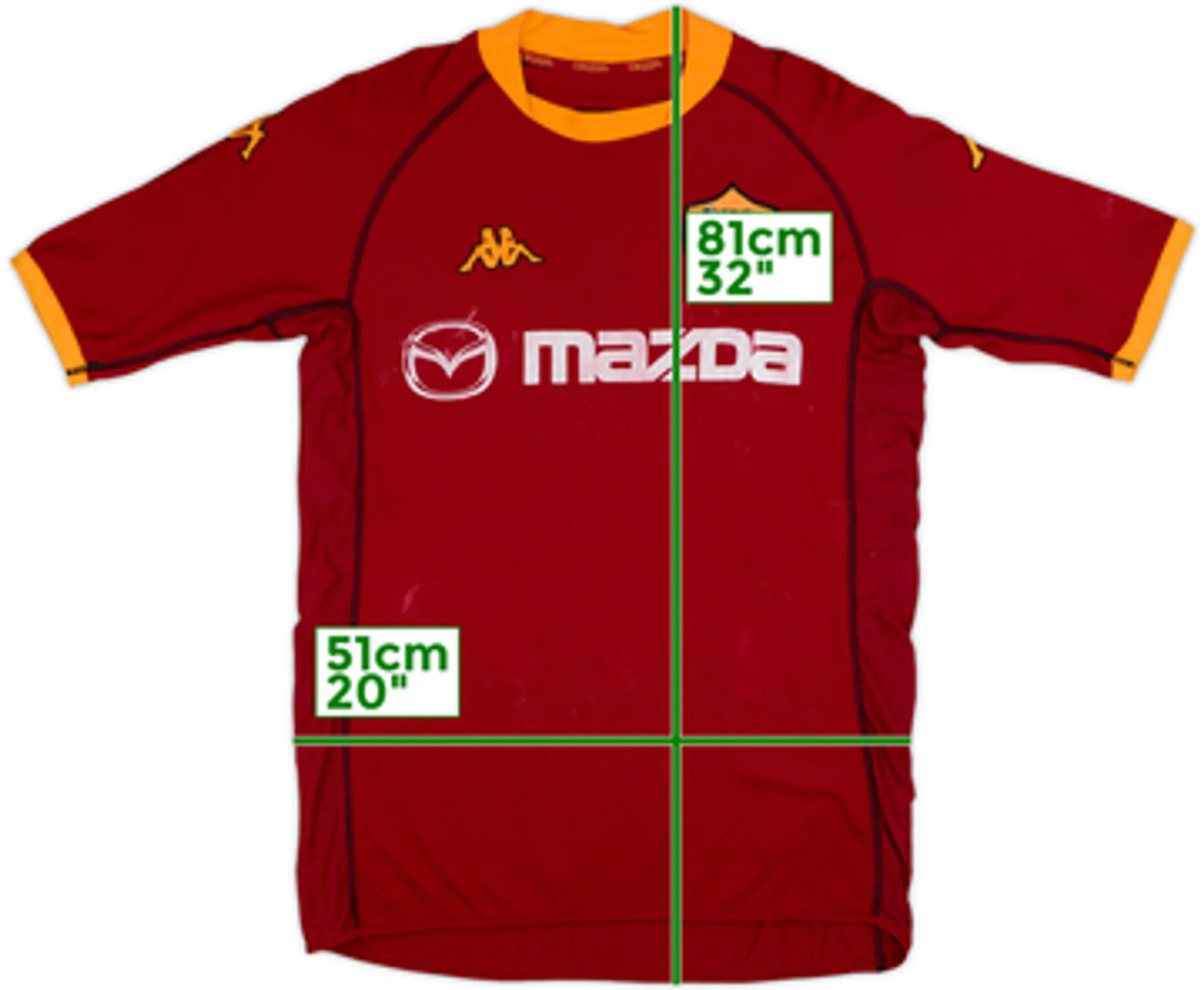 Kappa Roma Mens SS Home Shirt 2002/03