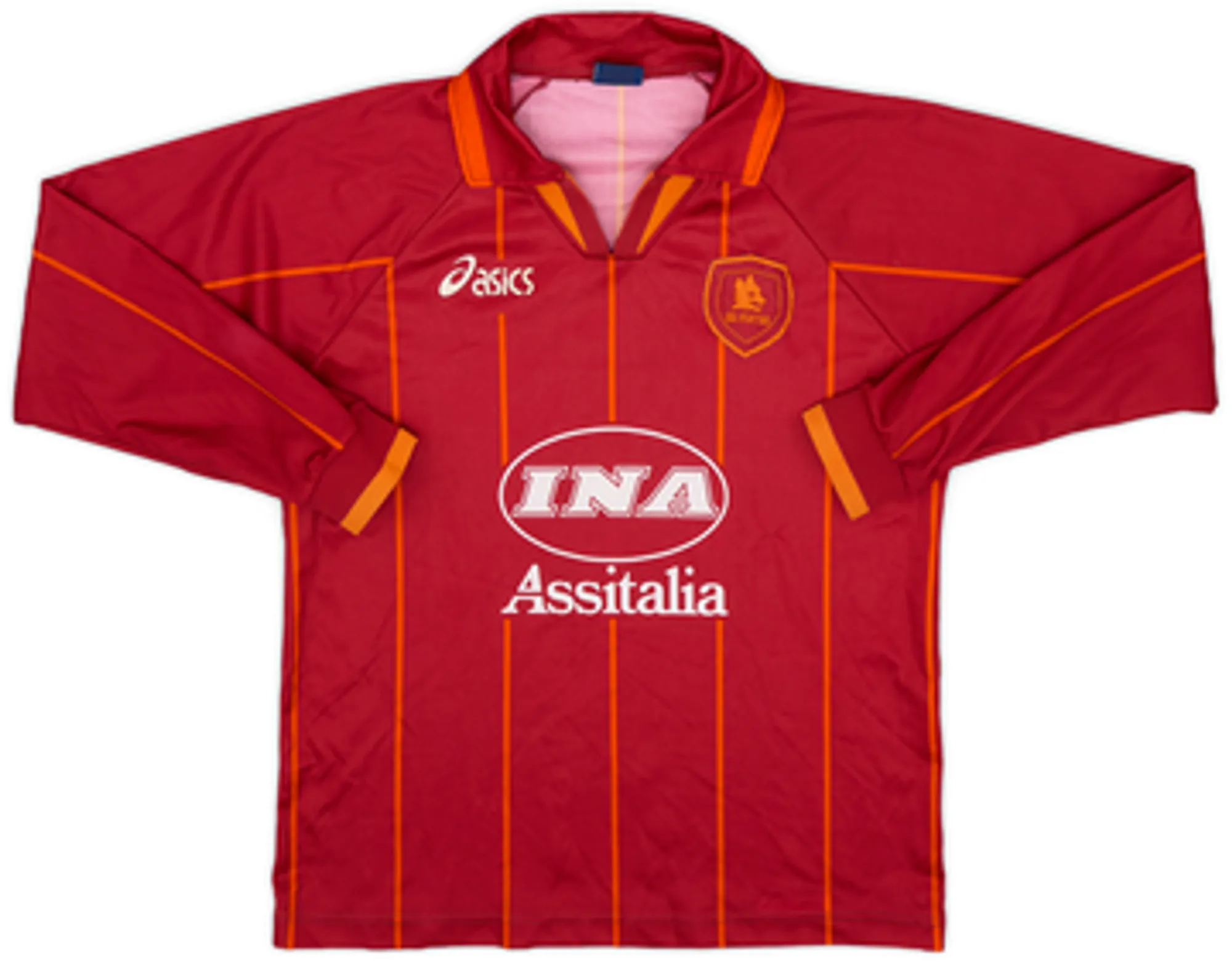 Asics Roma Boys LS Home Shirt 1996/97