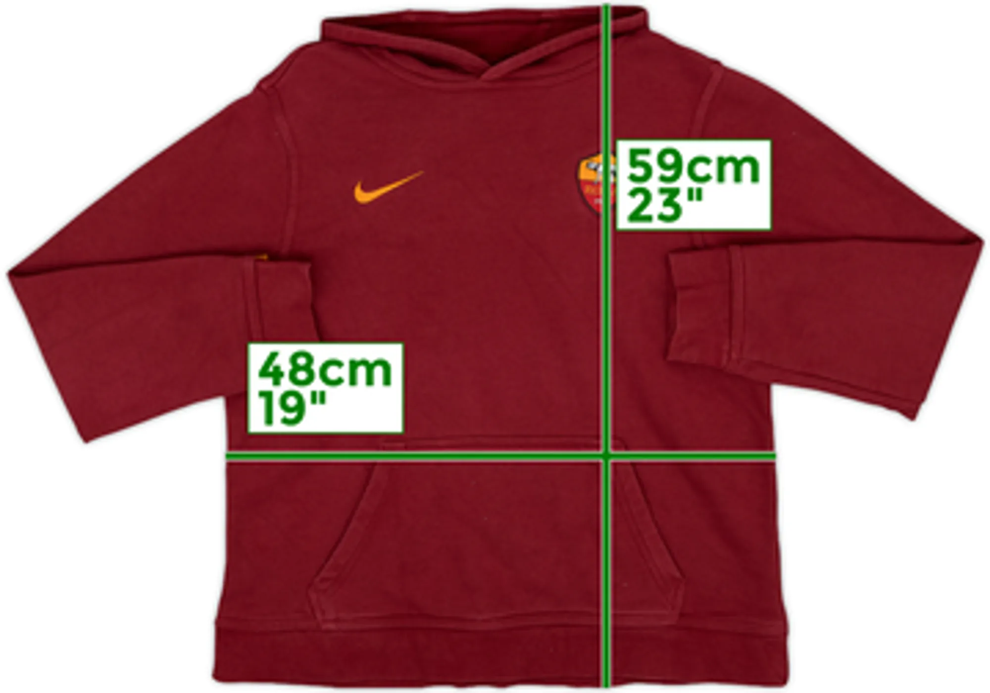 2015-16 Roma Nike Hooded Top - 8/10 - (XL.Boys)