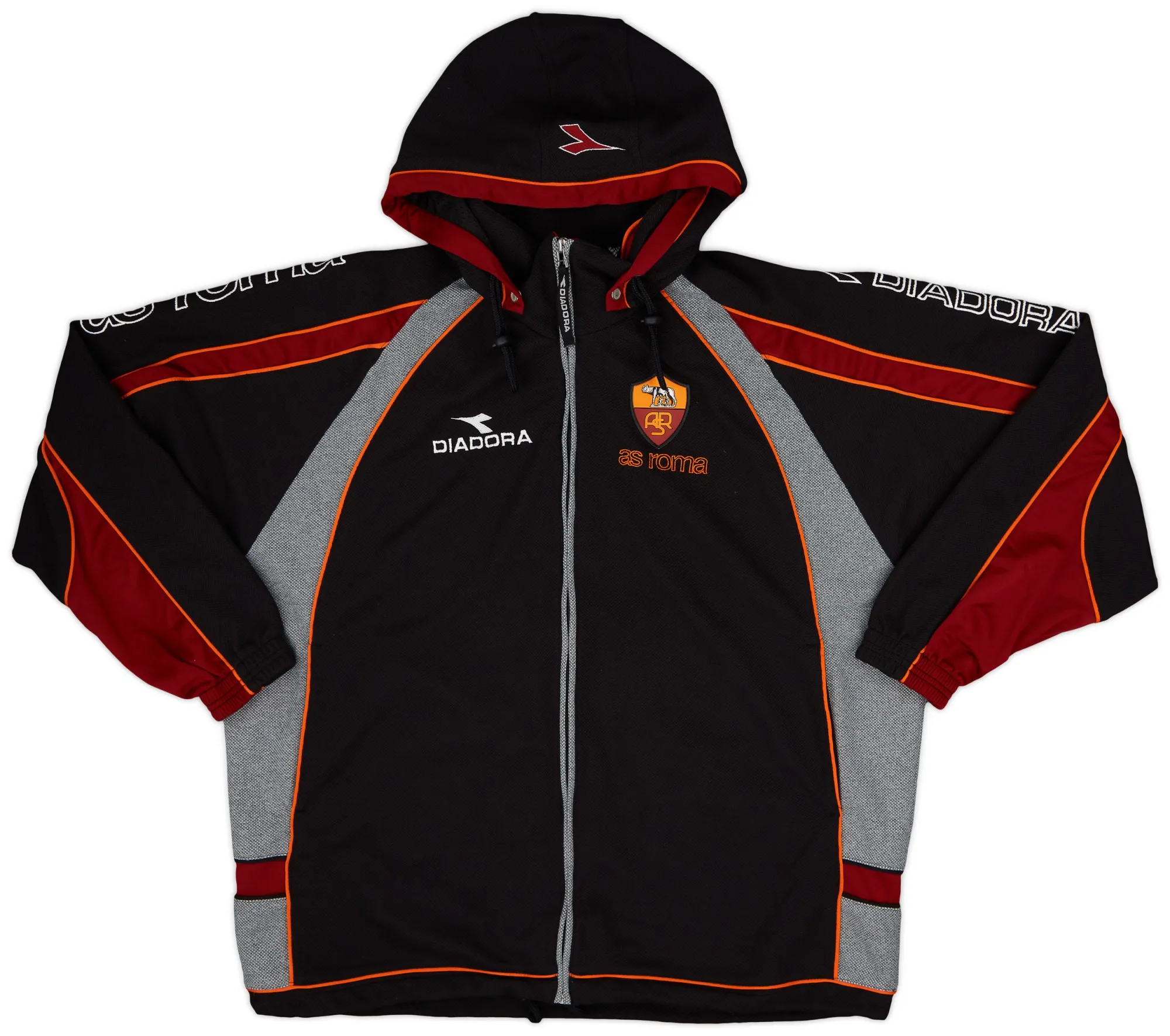 1998-99 Roma Diadora Hooded Track Jacket - 9/10 - (L)
