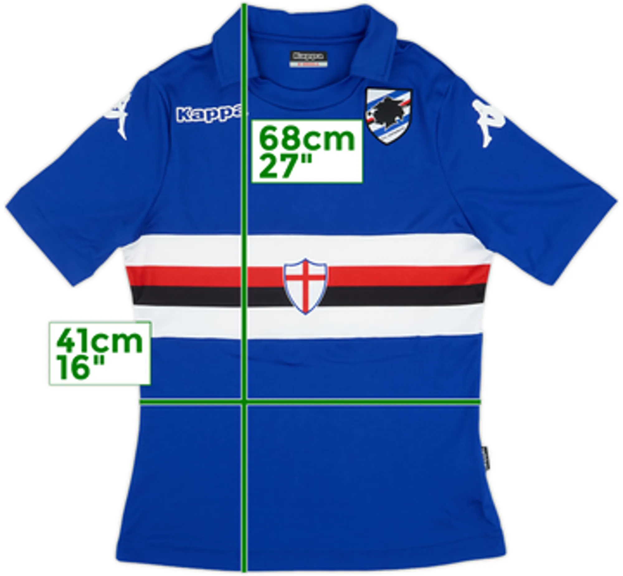 Kappa Sampdoria Mens SS Home Shirt 2013/14