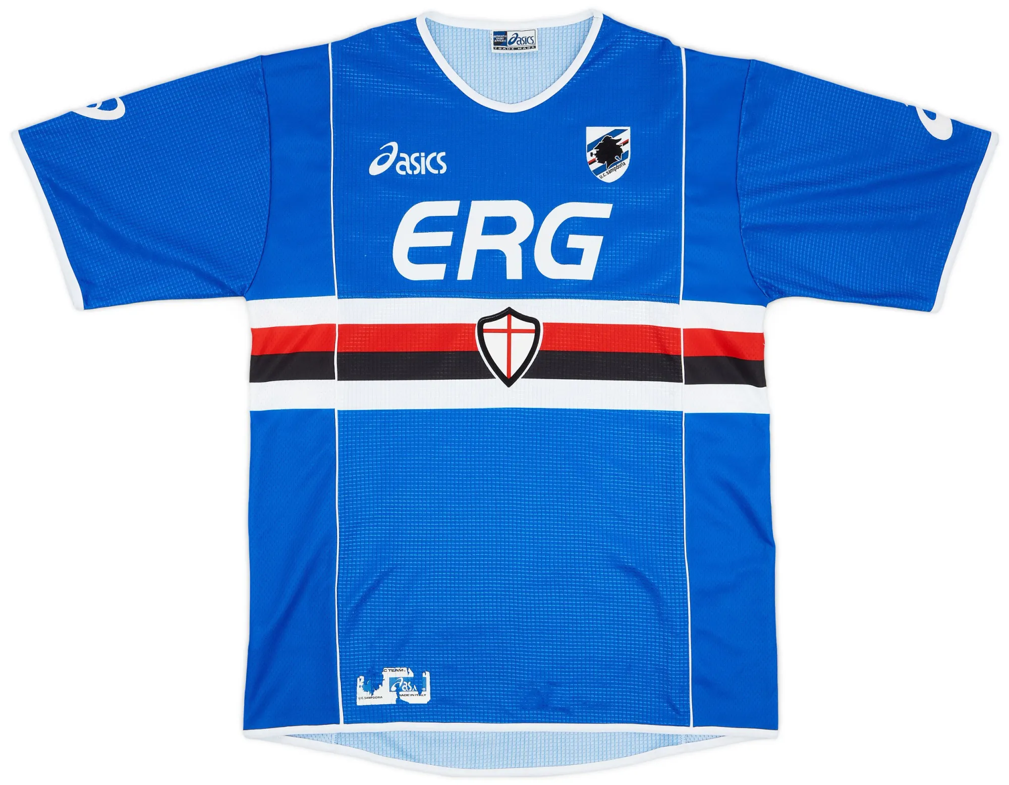 Asics Sampdoria Mens SS Home Shirt 2002/03