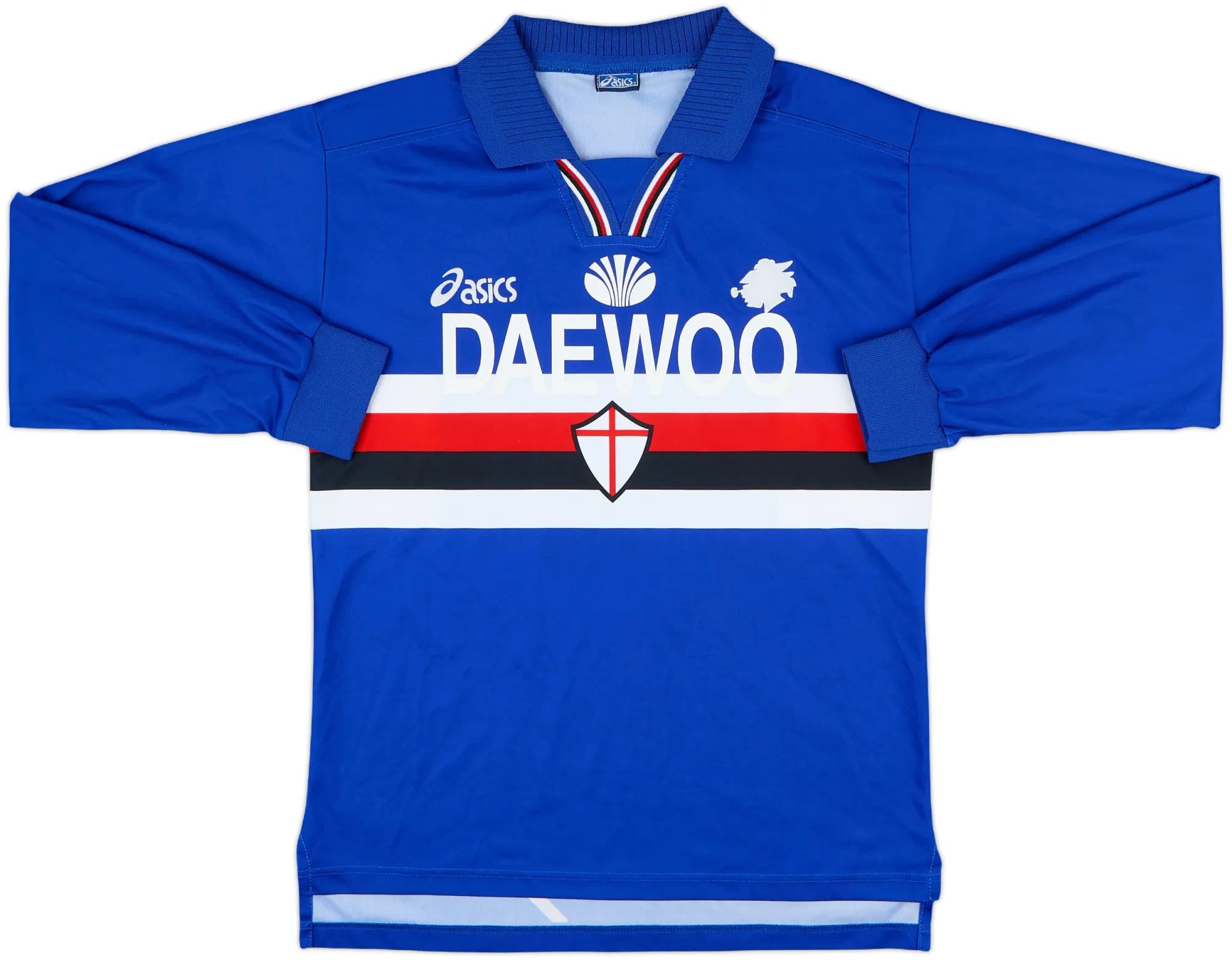 Asics Sampdoria Mens LS Home Shirt 1997/98