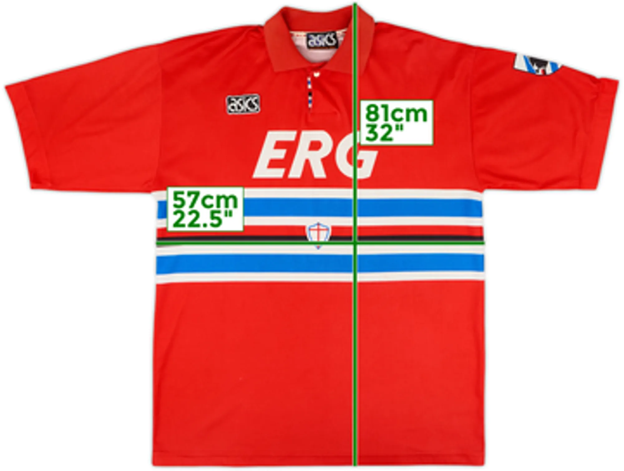 Asics Sampdoria Mens SS Third Shirt 1992/94