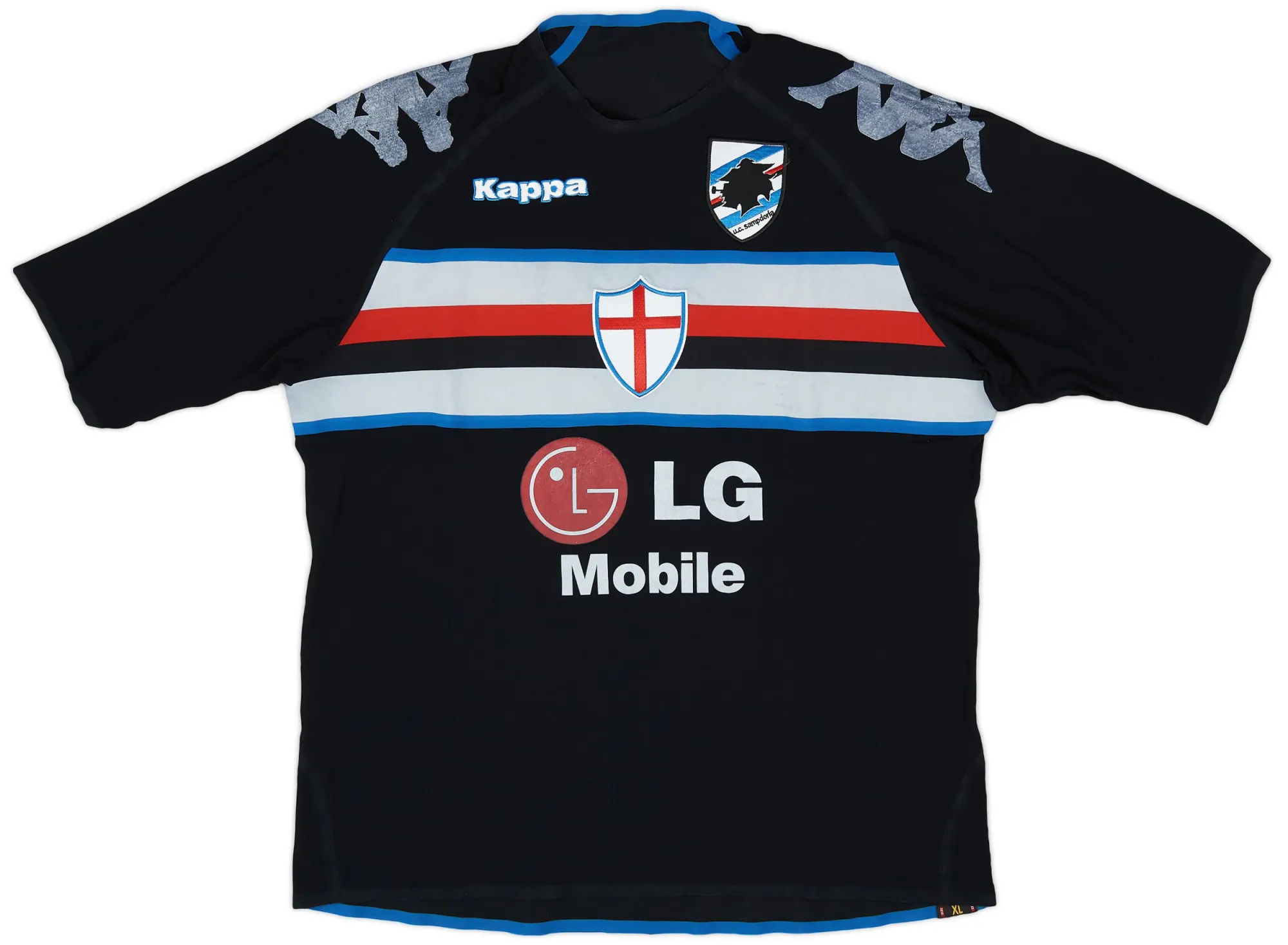 Kappa Sampdoria Mens SS Player Issue Third European Shirt 2005/06