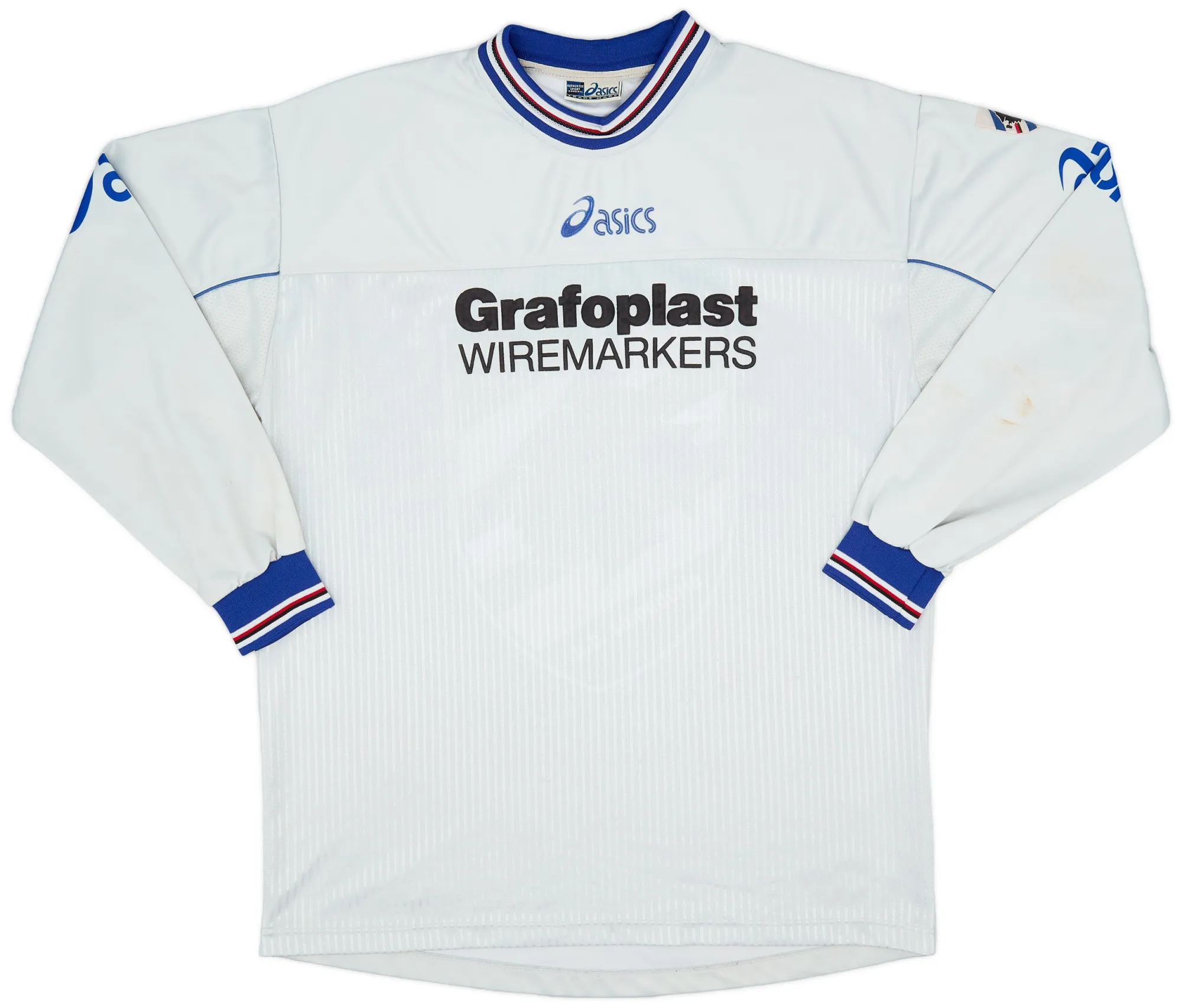 Asics Sampdoria Mens LS Home Shirt 2001/02