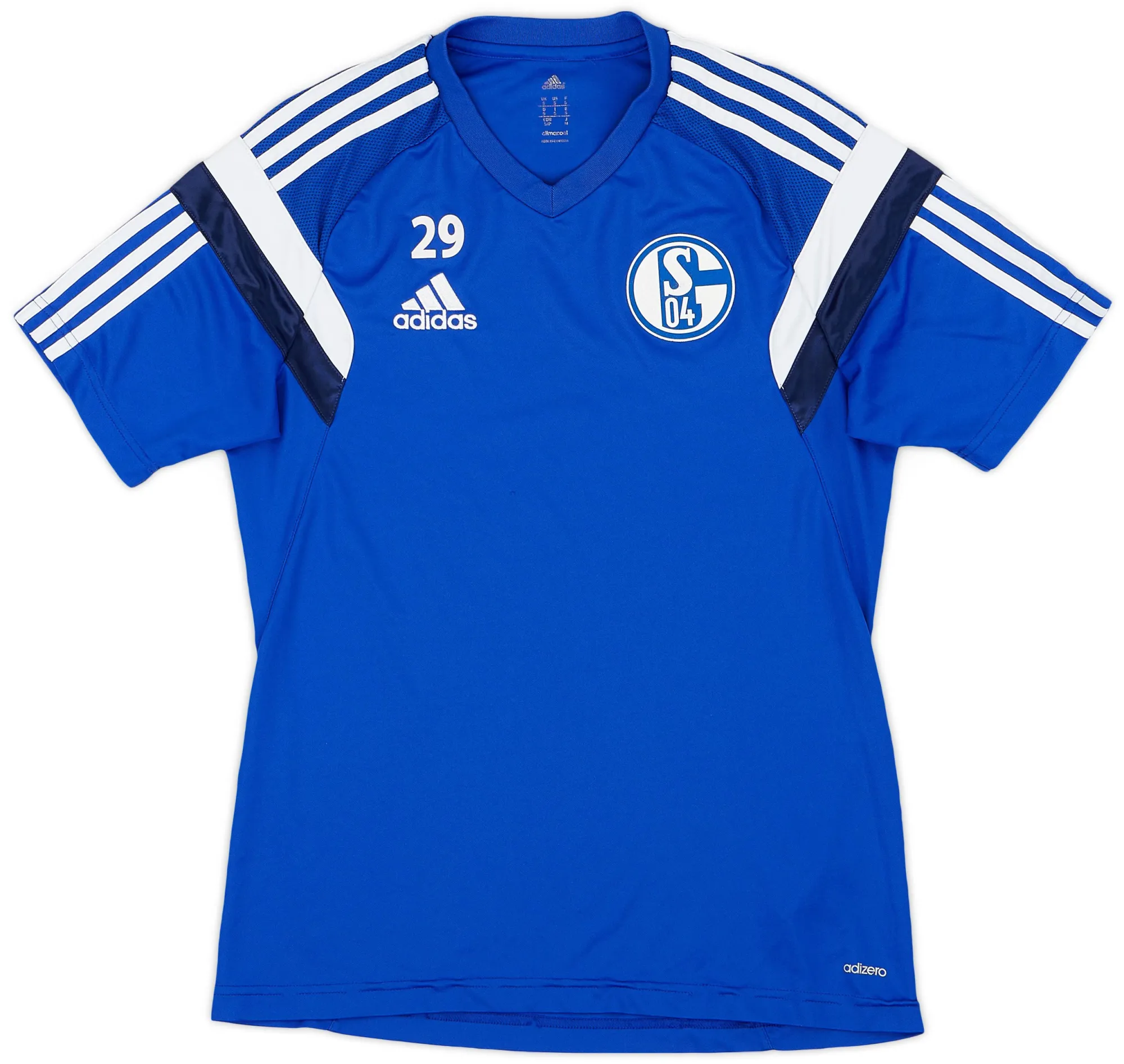 adidas Schalke 04 Mens SS Player Issue Home Shirt 2014/15