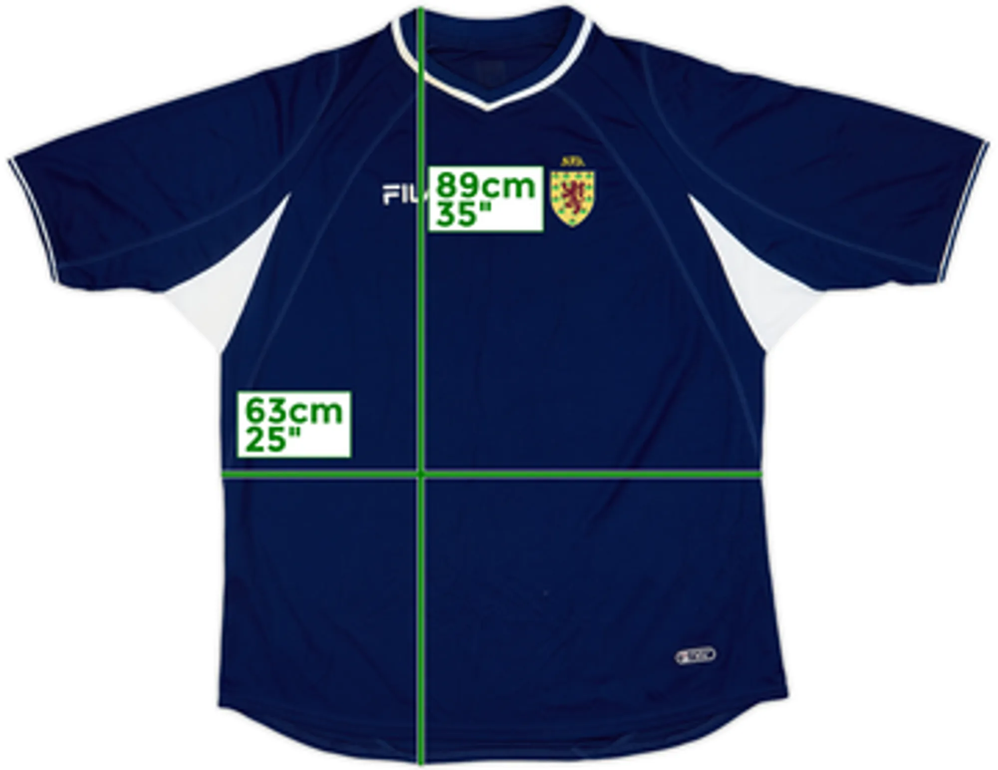 Fila Scotland Mens SS Home Shirt 2000