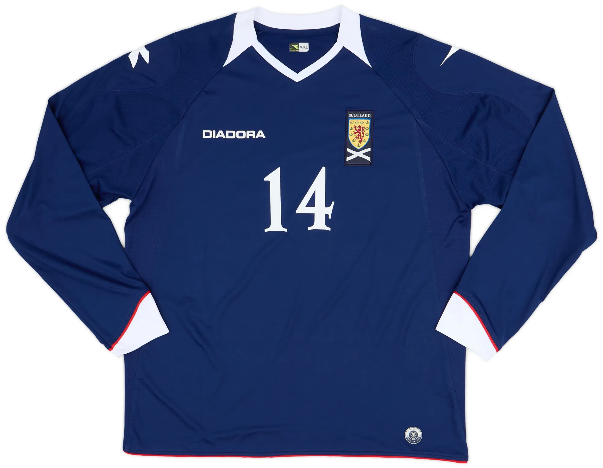 Diadora Scotland Mens LS Home Shirt 2008