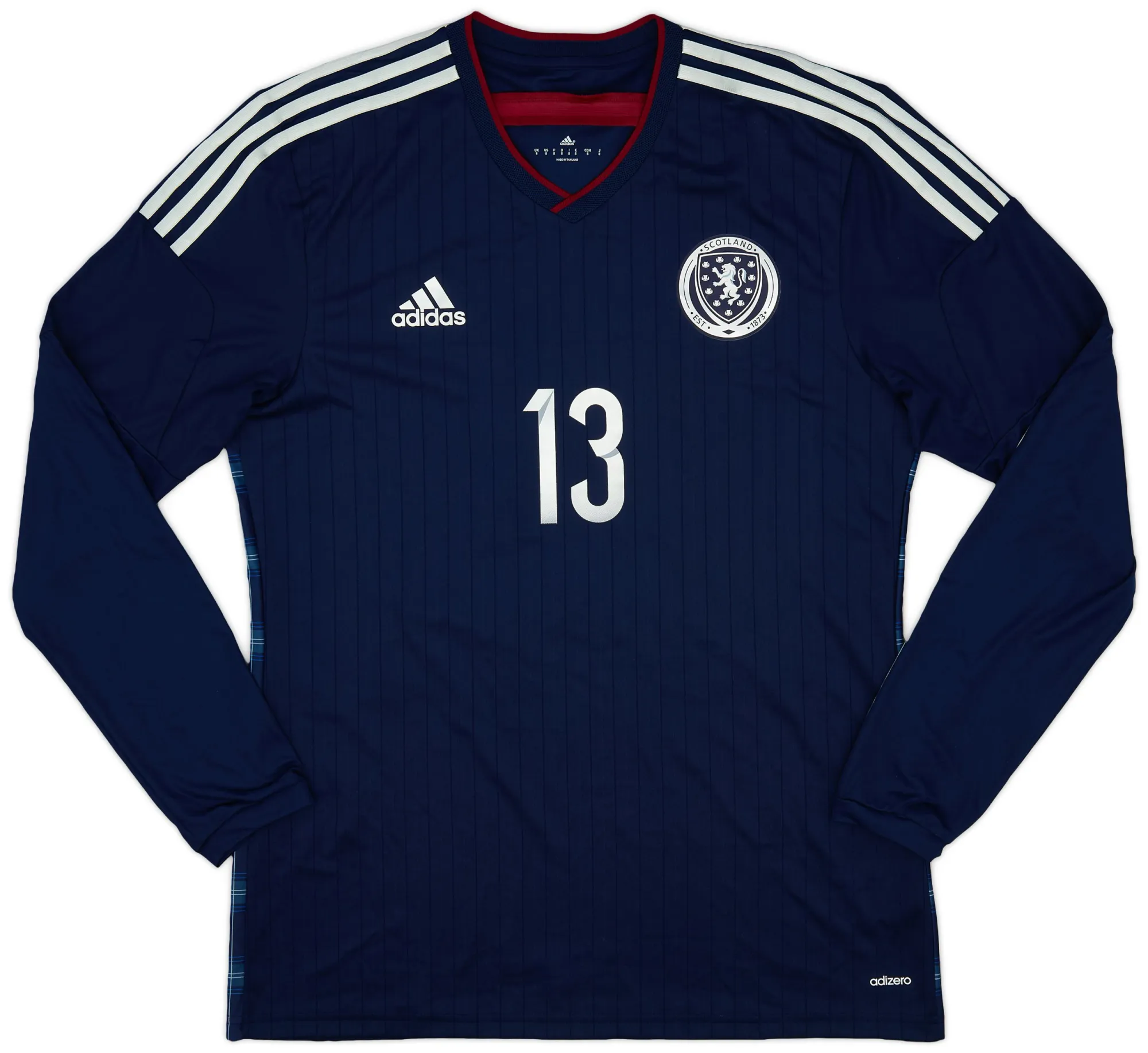 adidas Scotland Mens LS Player Issue Home Shirt 2014