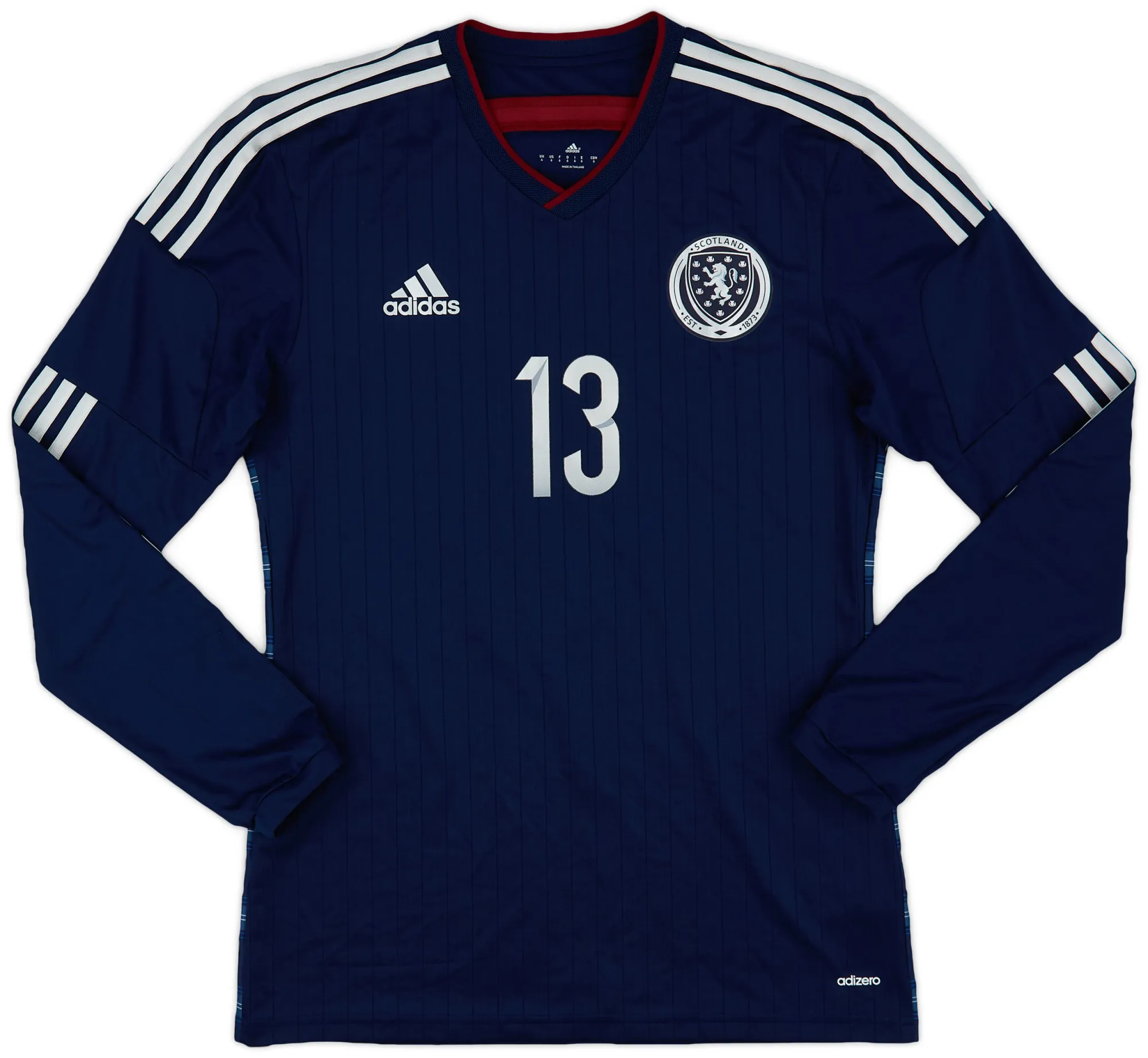 adidas Scotland Mens LS Player Issue Home Shirt 2014