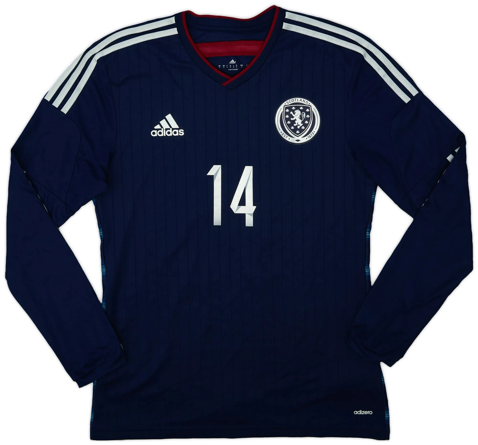 adidas Scotland Mens LS Player Issue Home Shirt 2014