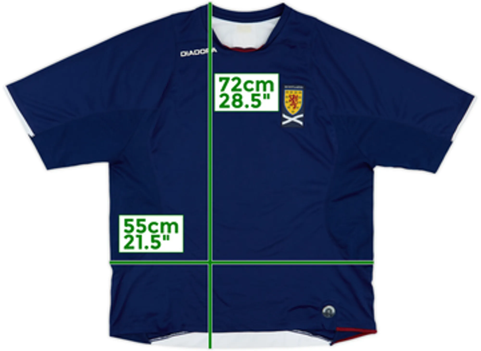 Diadora Scotland Mens SS Home Shirt 2007