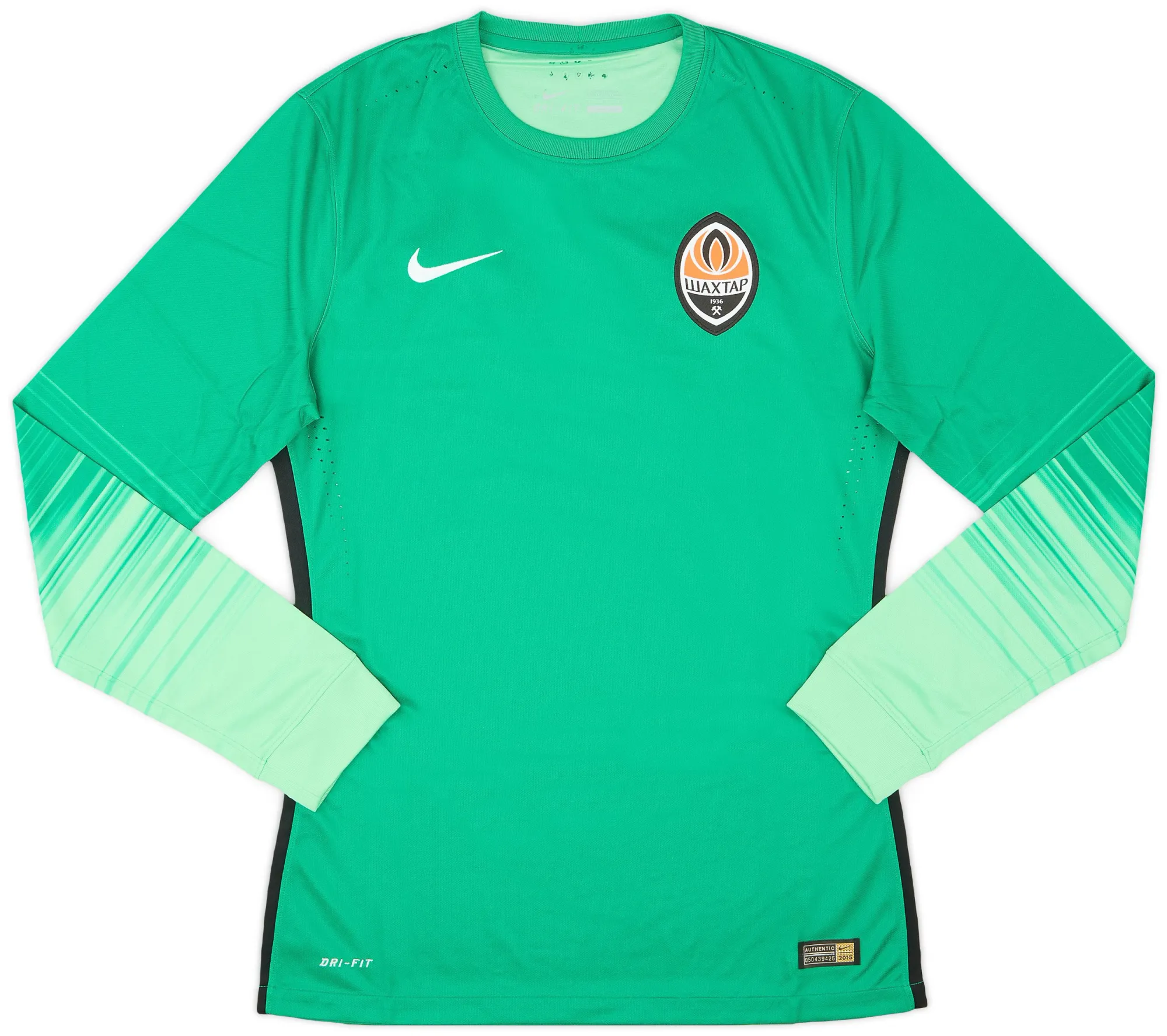 Nike Shakhtar Donetsk Mens LS Goalkeeper Player Issue Home Shirt 2014/15