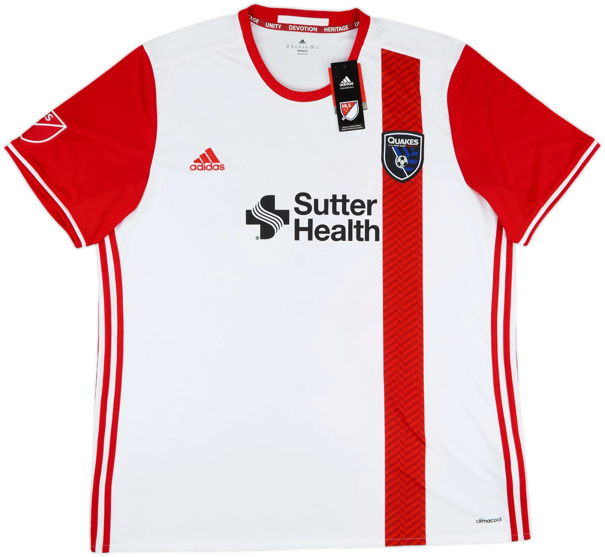 adidas San Jose Earthquakes Mens SS Away Shirt 2016