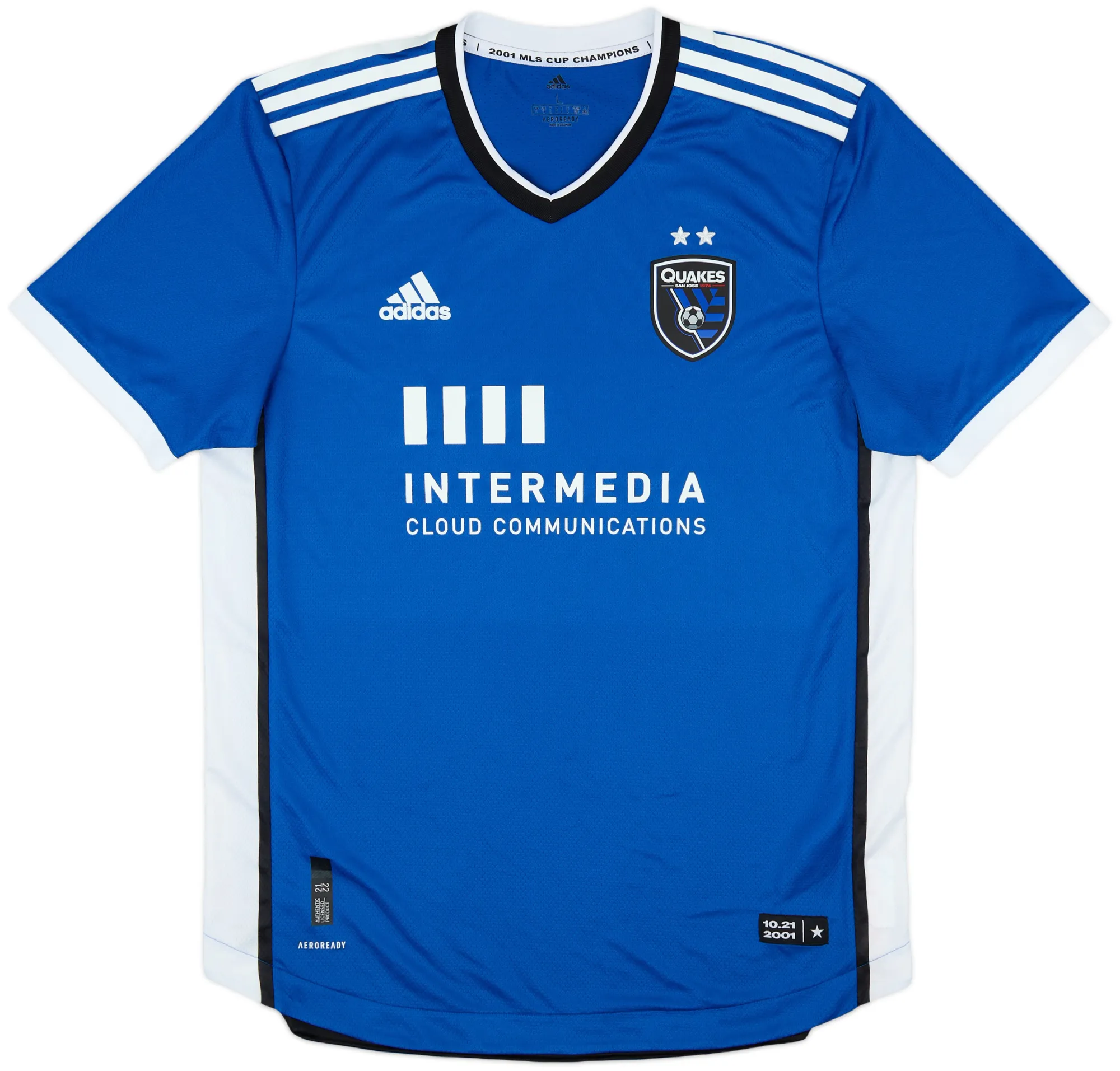 adidas San Jose Earthquakes Mens SS Player Issue Home Shirt 2021