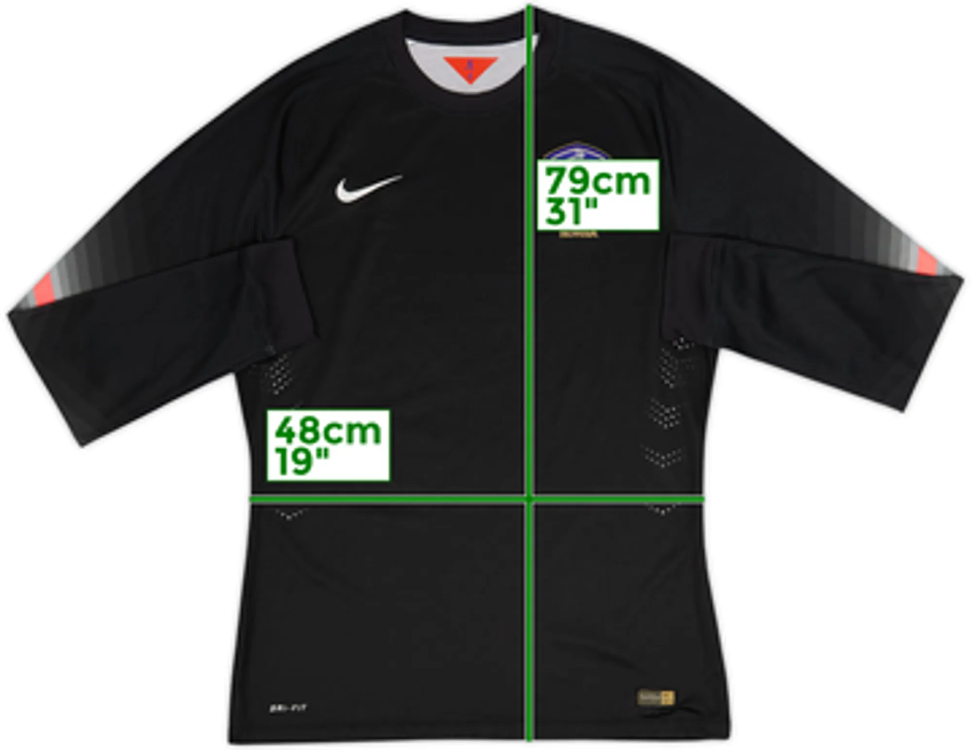 Nike South Korea Mens LS Goalkeeper Player Issue Home Shirt 2014