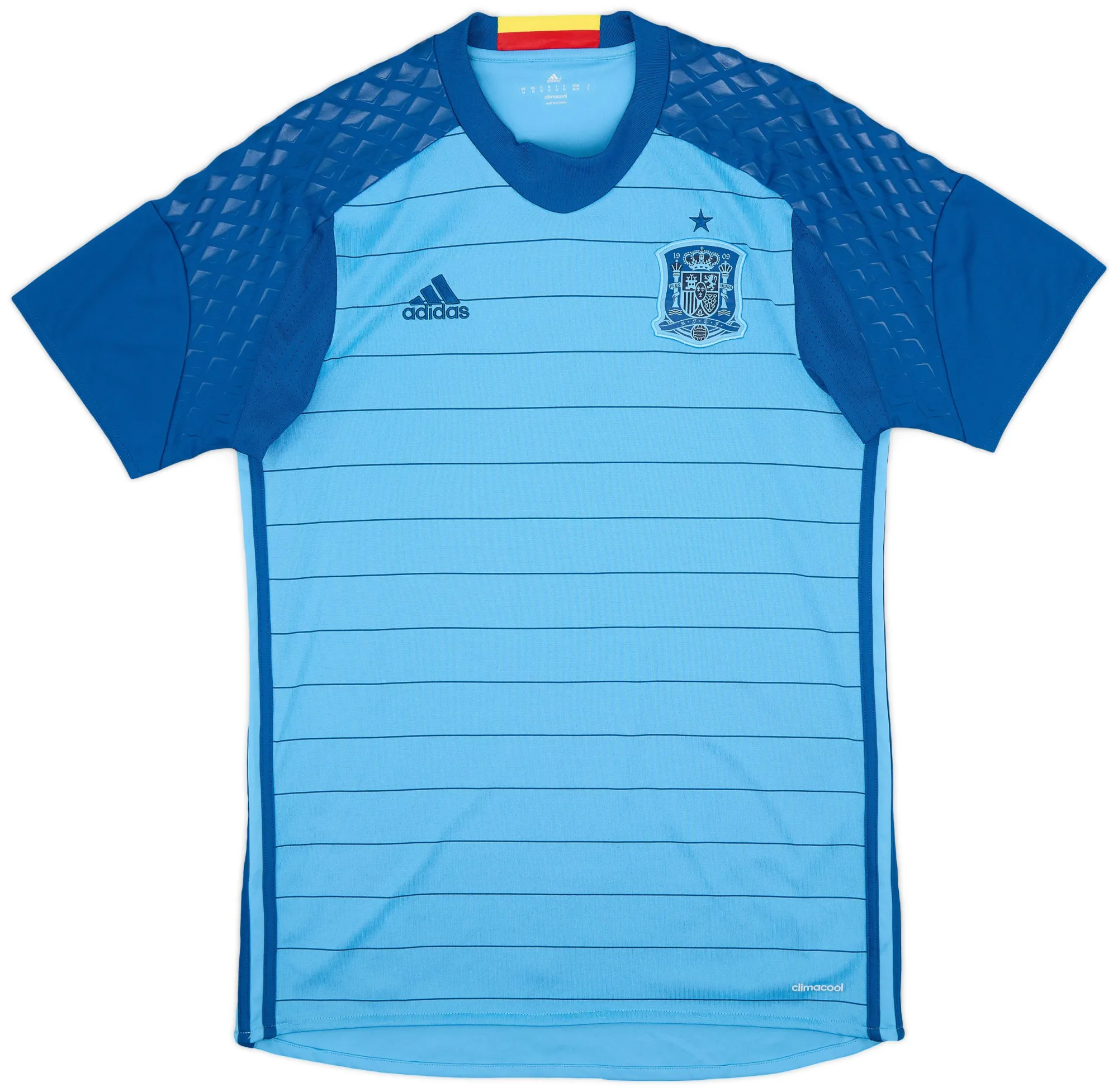adidas Spain Mens SS Goalkeeper Home Shirt 2016