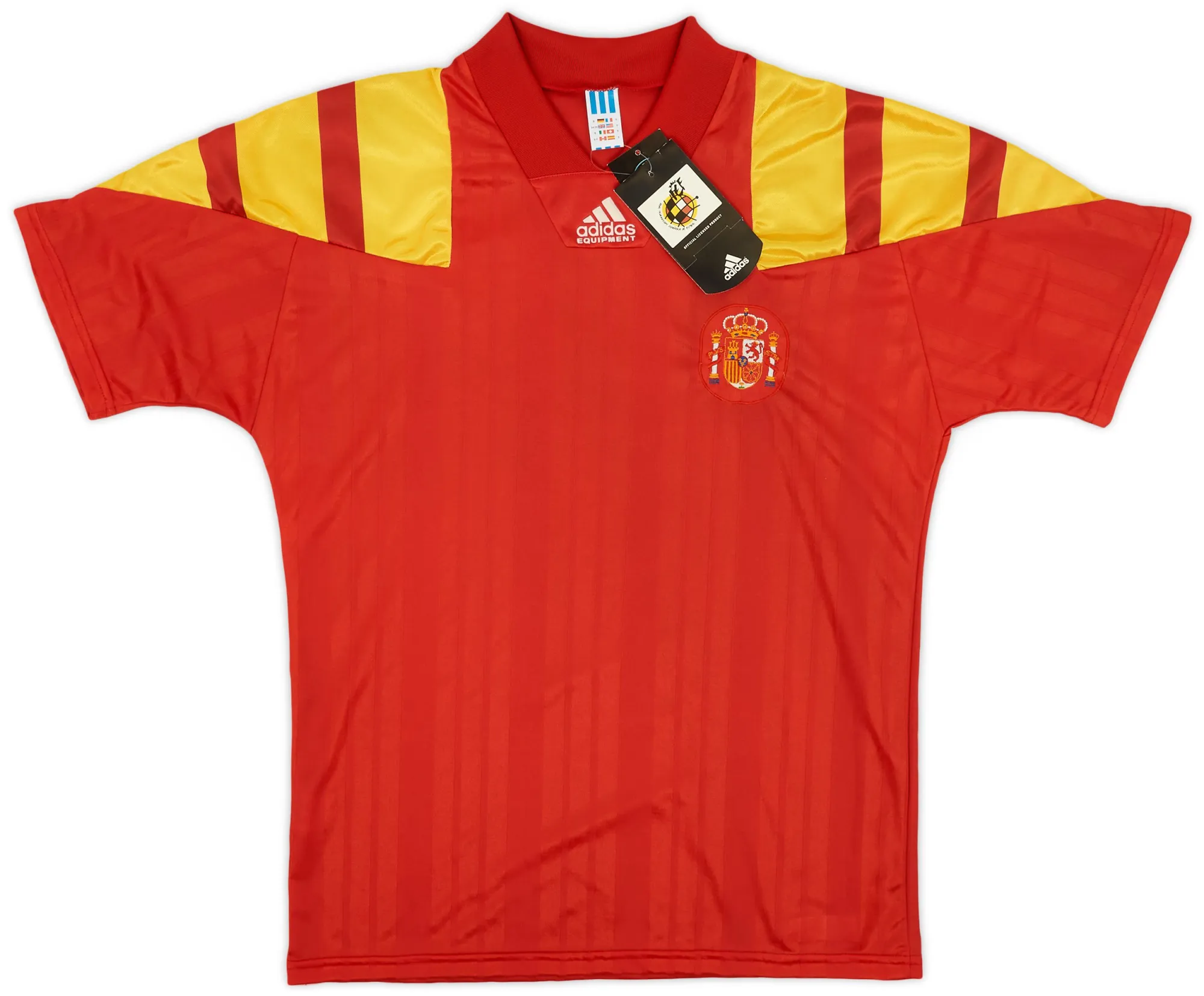 adidas Spain Mens SS Home Shirt 1992