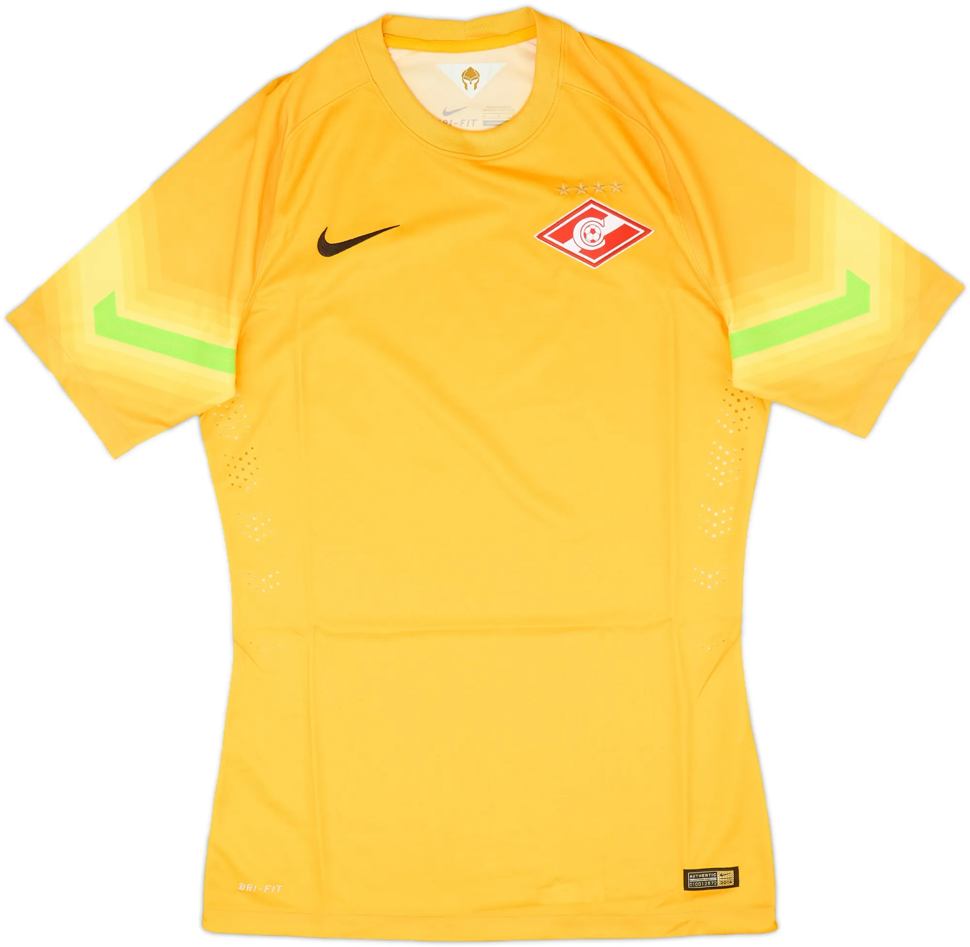 Nike Spartak Moscow Mens SS Goalkeeper Player Issue Home Shirt 2014/15