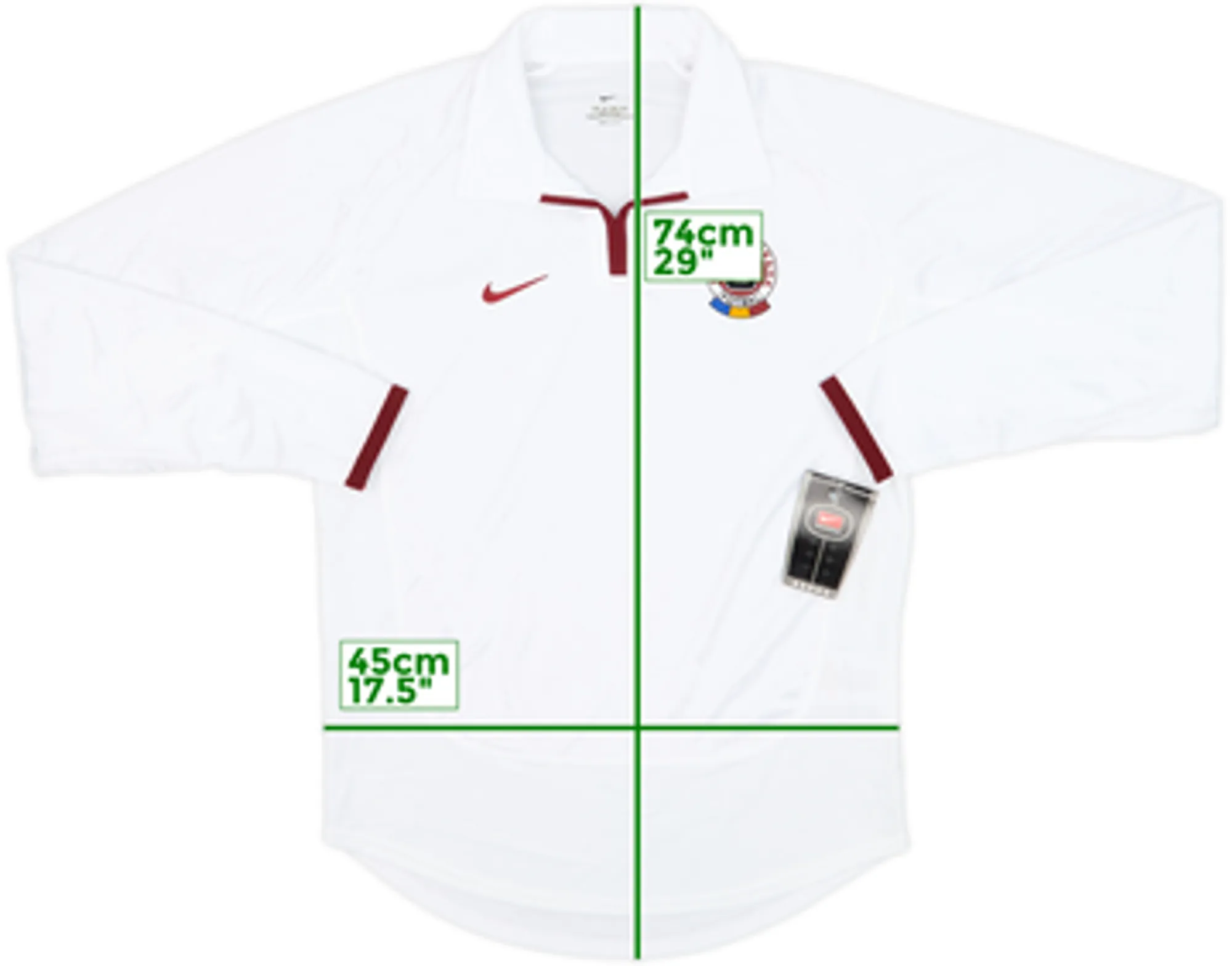 Nike Sparta Prague Mens LS Player Issue Away Shirt 2001/02