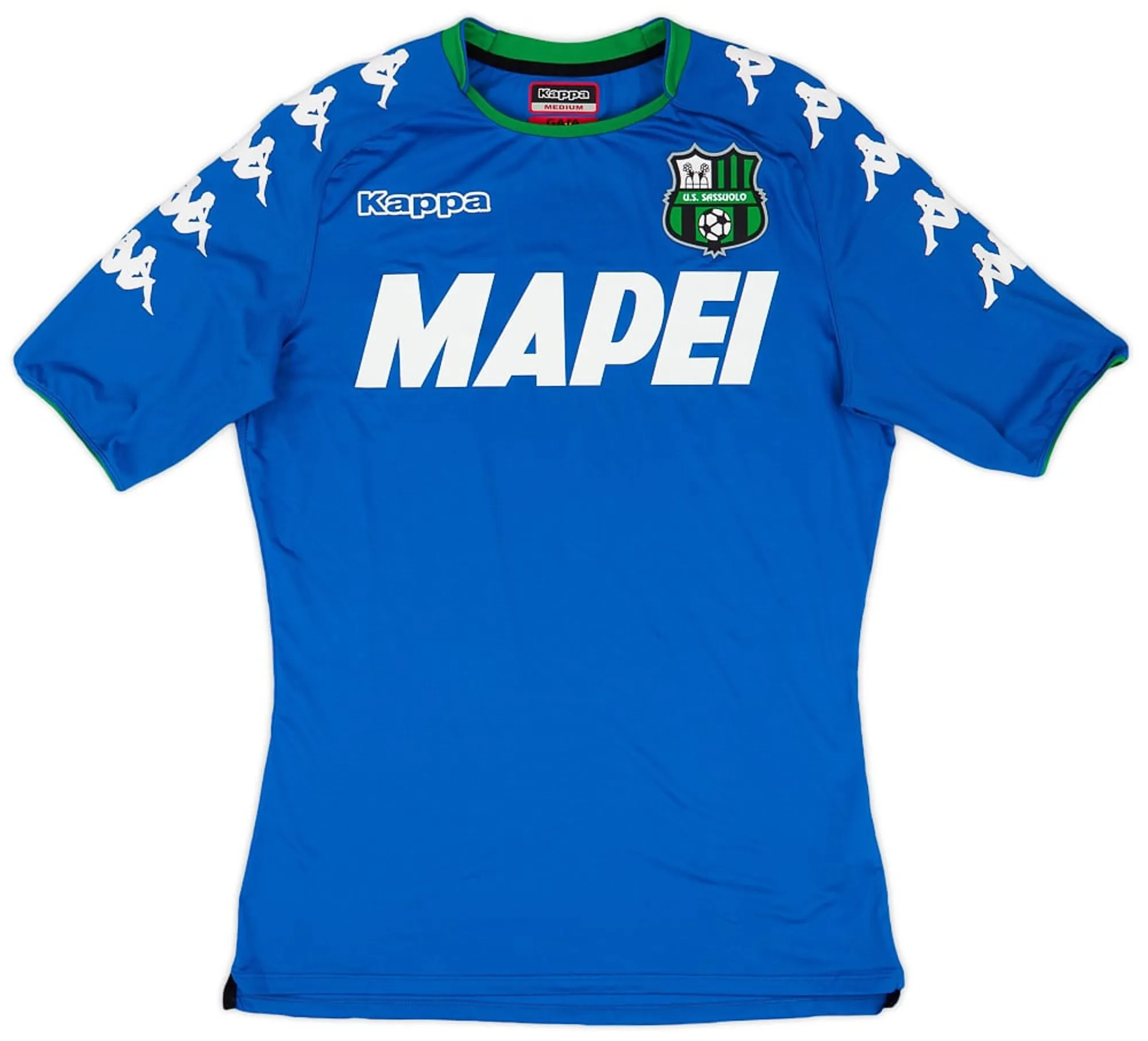 Kappa Sassuolo Mens SS Player Issue Third Shirt 2017/18
