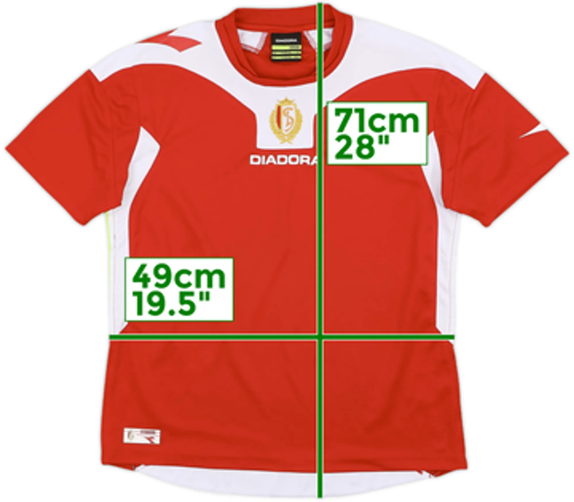 Diadora Standard Liege Boys SS Home Shirt 2009/10