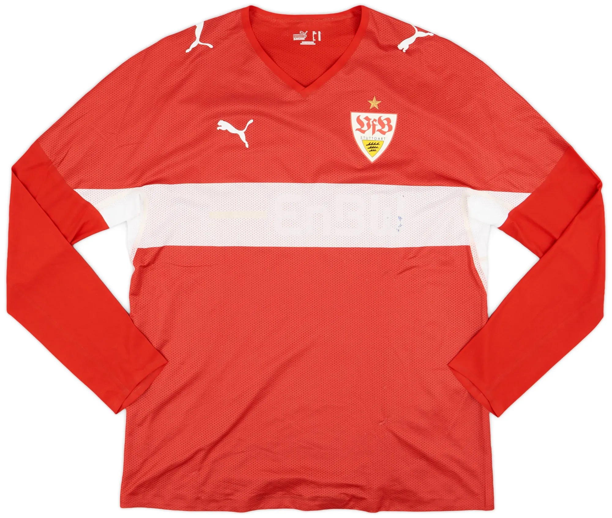Puma Stuttgart Mens LS Player Issue Away Shirt 2008/10