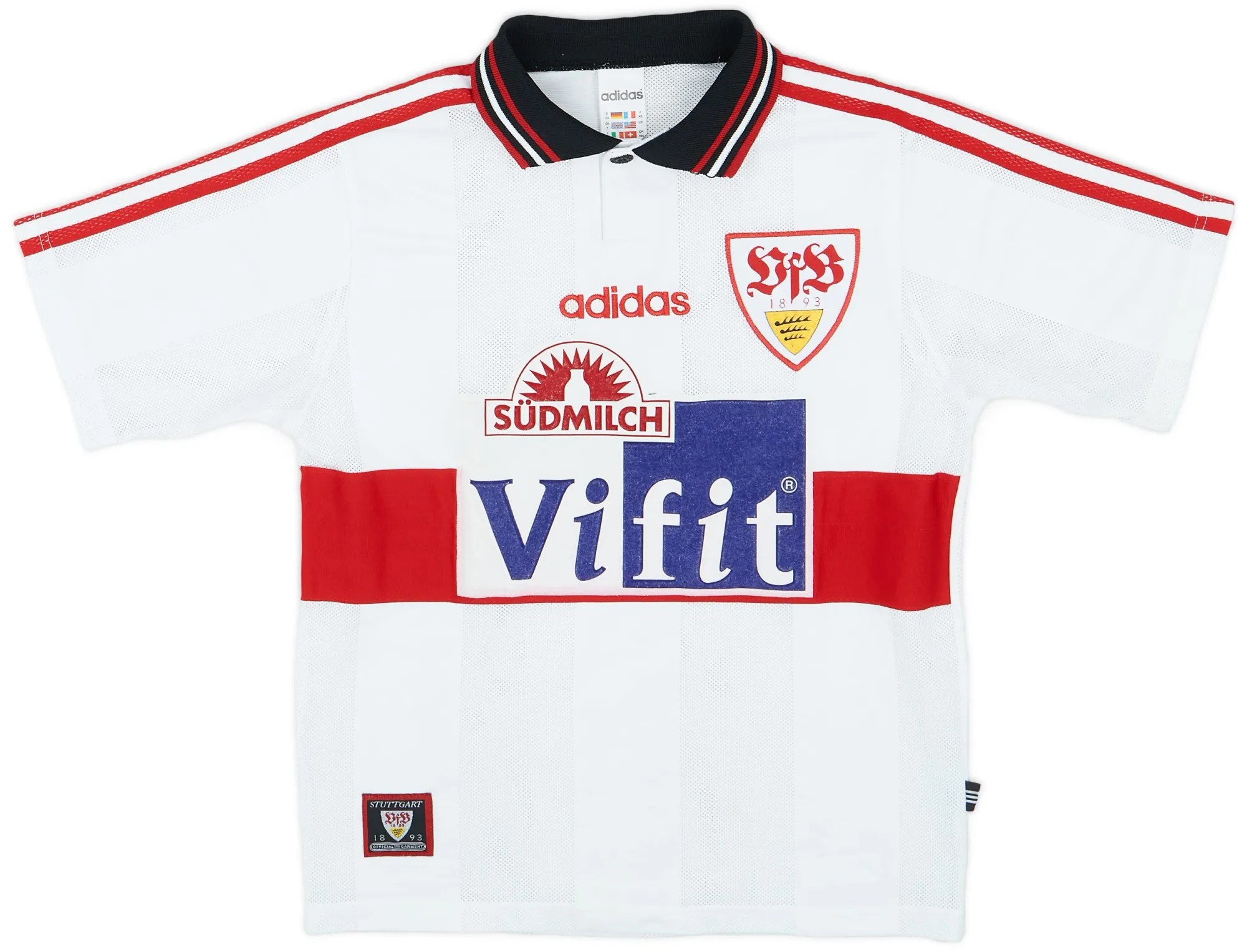 adidas Stuttgart Mens SS Home Shirt 1996/97