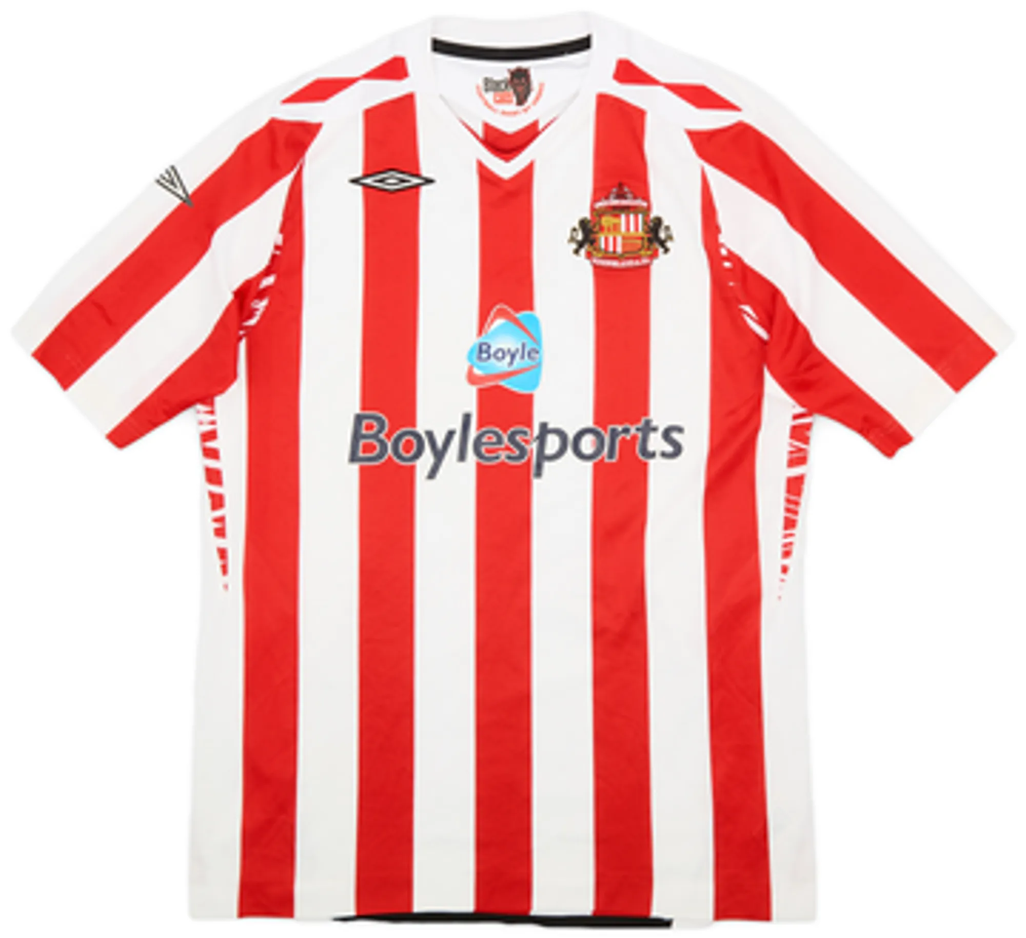 Umbro Sunderland Boys SS Home Shirt 2007/08