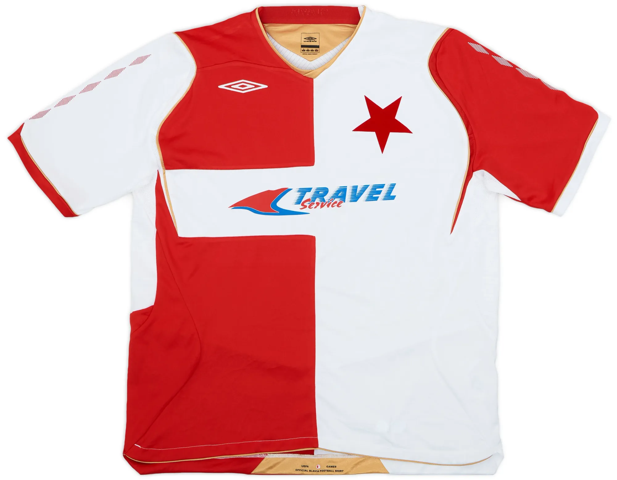 Umbro Slavia Prague Mens SS Home Shirt 2008/09