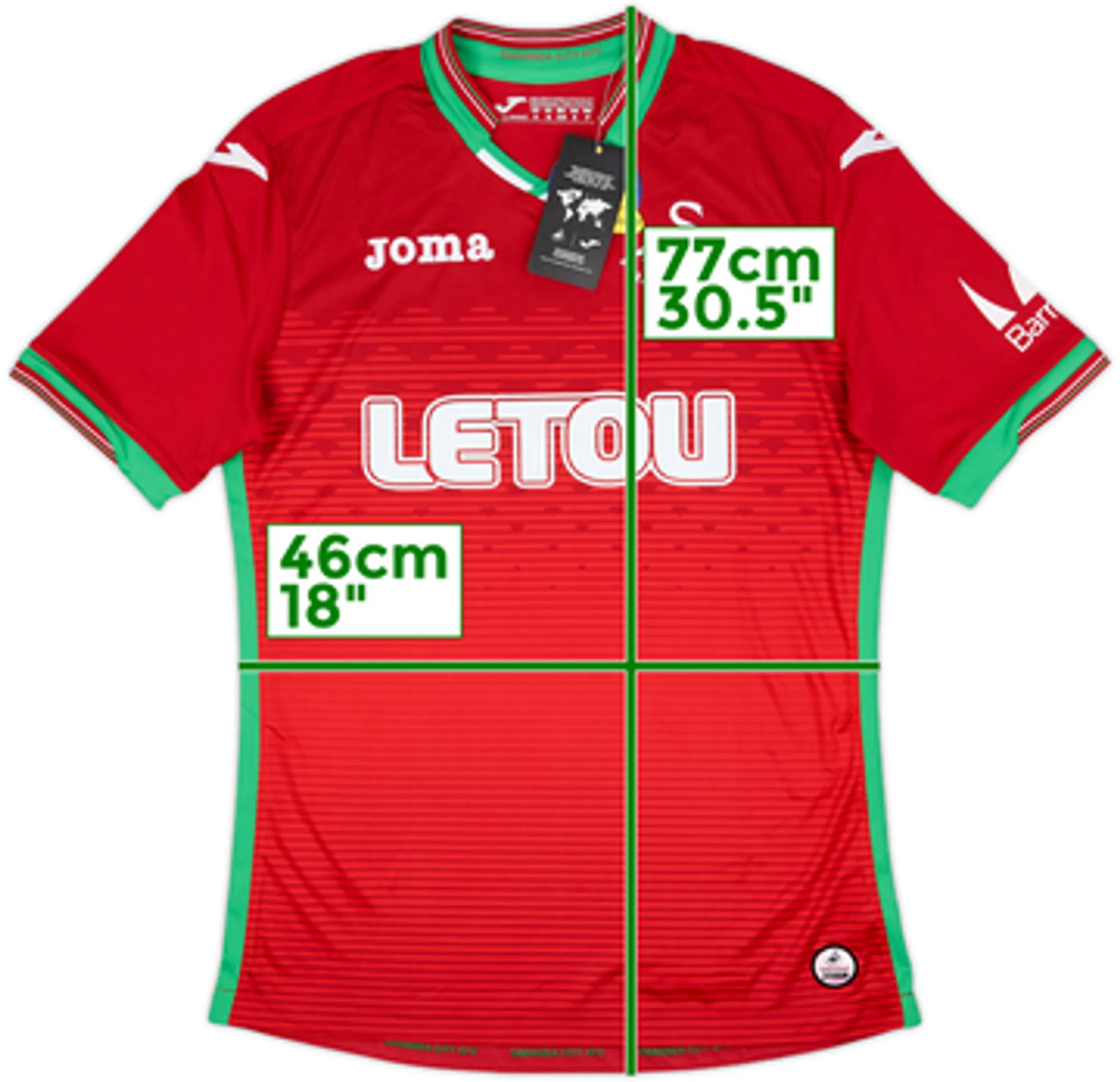 Joma Swansea City Mens SS Away Shirt 2017/18