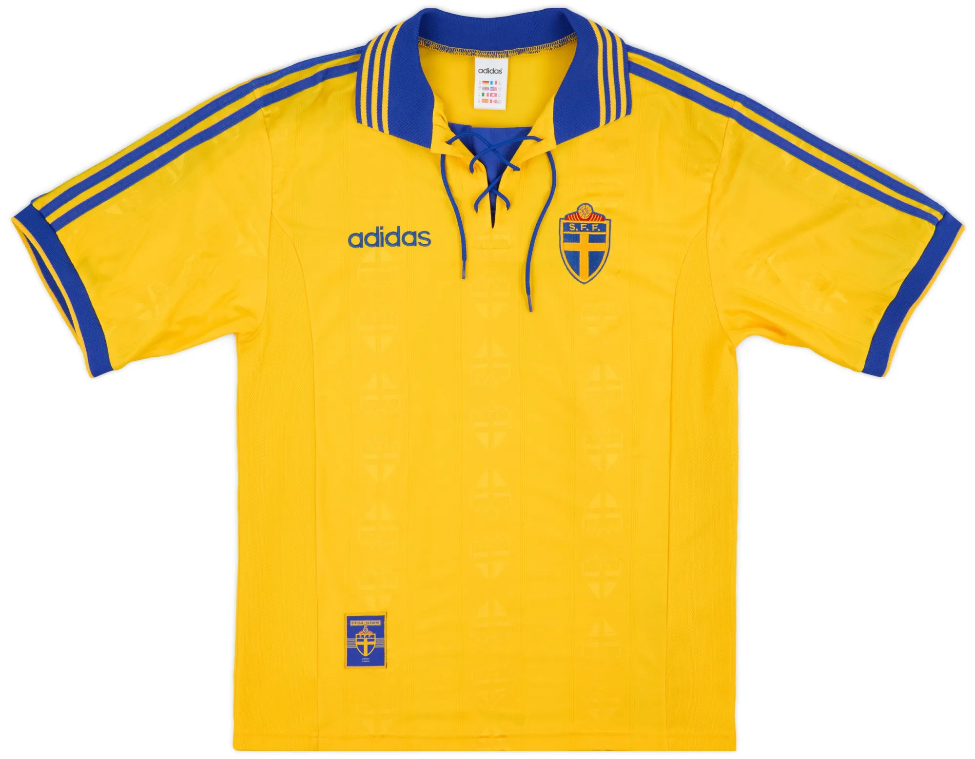 adidas Sweden Mens SS Home Shirt 1998